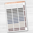 Solid Skinny Labels Planner Stickers | L-526