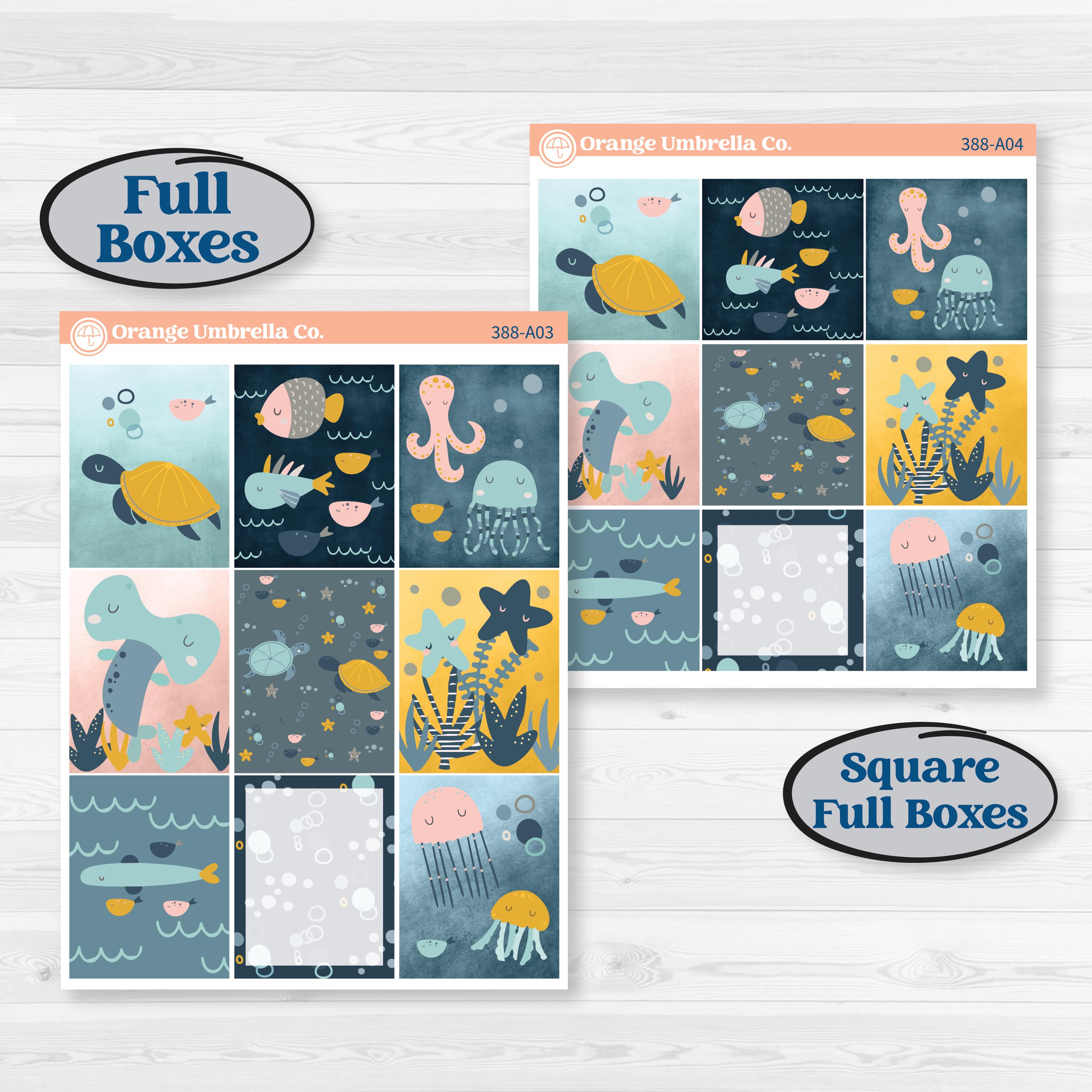 Summer Ocean Beach Kit | Weekly Sticker Kit for Vertical Planners like Erin Condren | Seas the Day | KIT-388-A