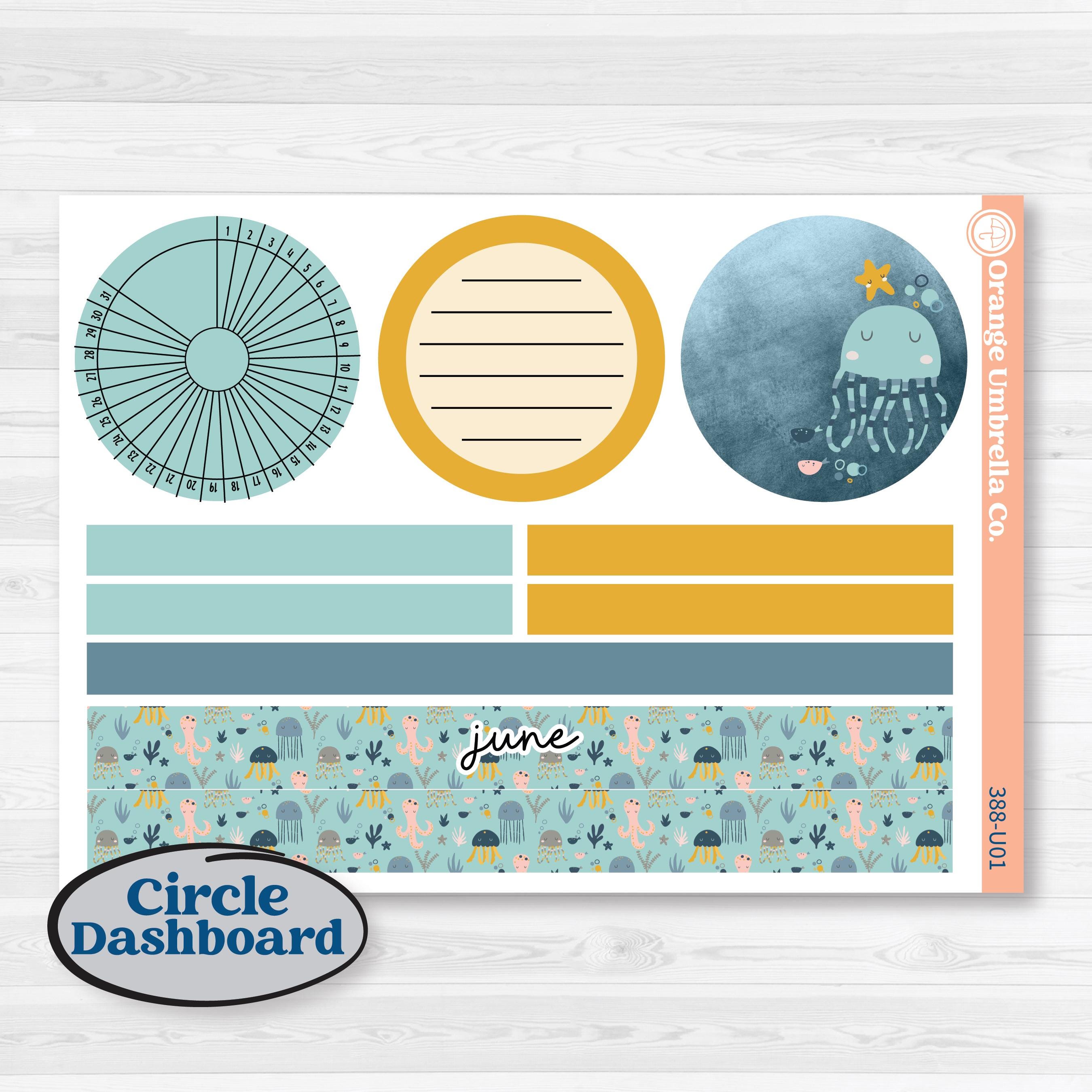 Summer Ocean Beach Kit | 8.5x11 Plum Monthly & Dashboard Planner Kit Stickers | Seas the Day | KIT-388-U