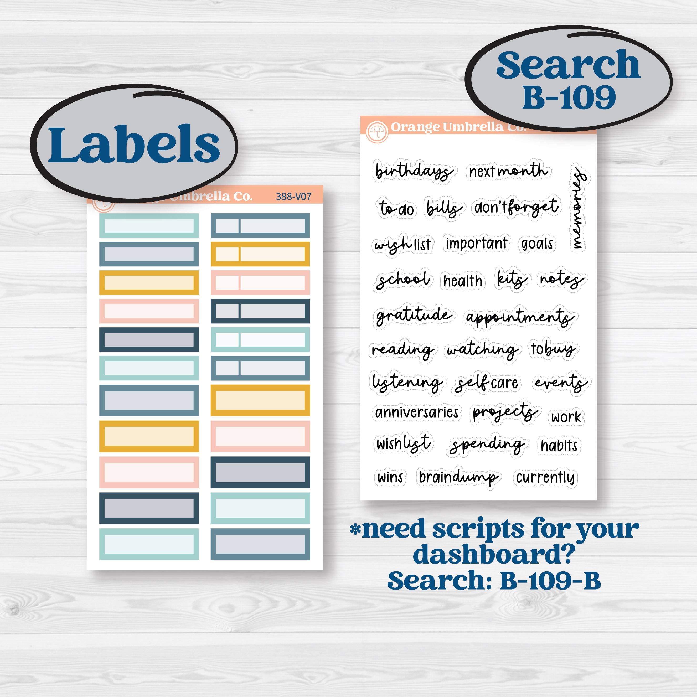 Summer Ocean Beach Kit | A5 Erin Condren Monthly & Dashboard Planner Kit Stickers | Seas the Day | KIT-388-V
