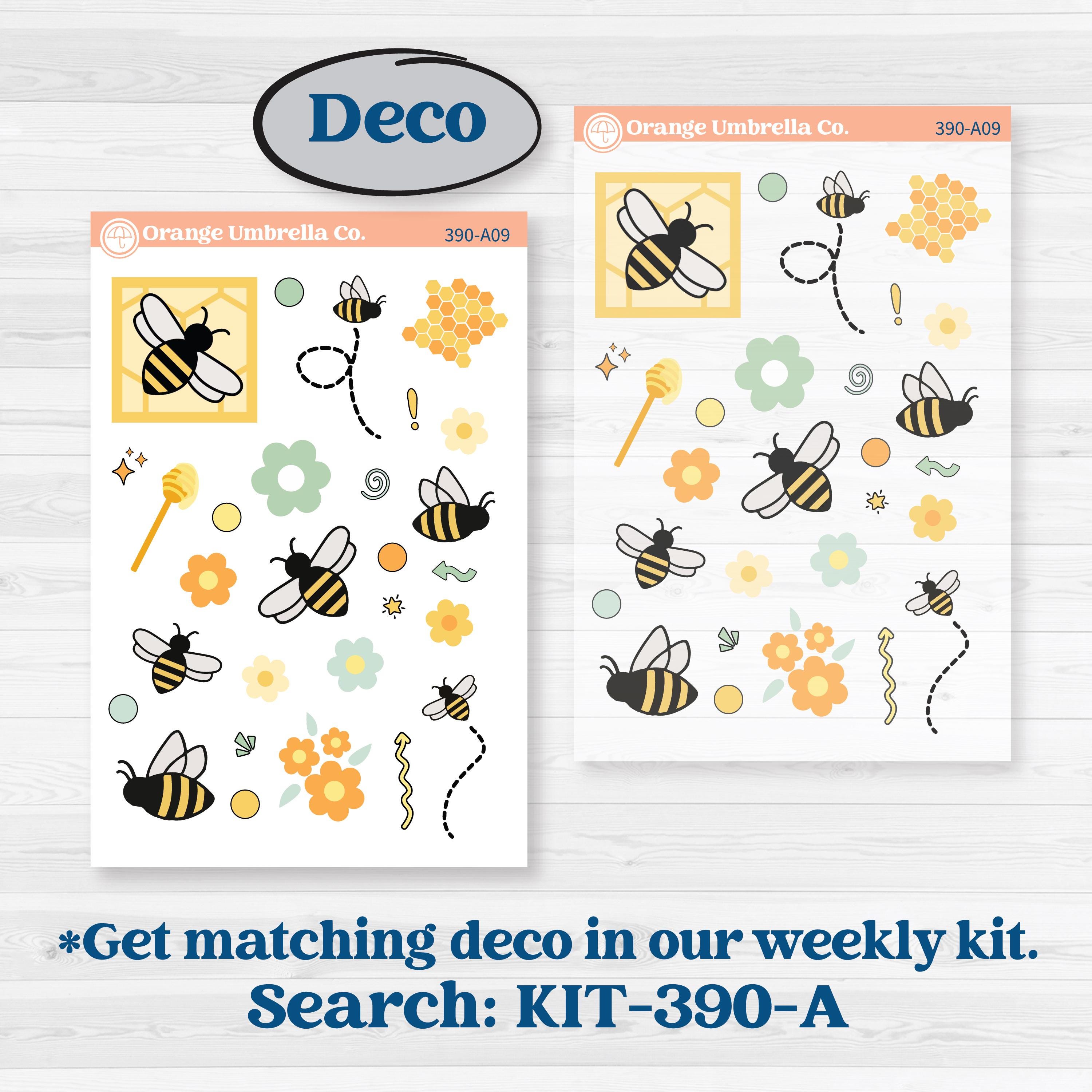 Bee Planner Kit | Freestyle Kit Any Planner Kit Stickers | Buzz Off | KIT-390-K