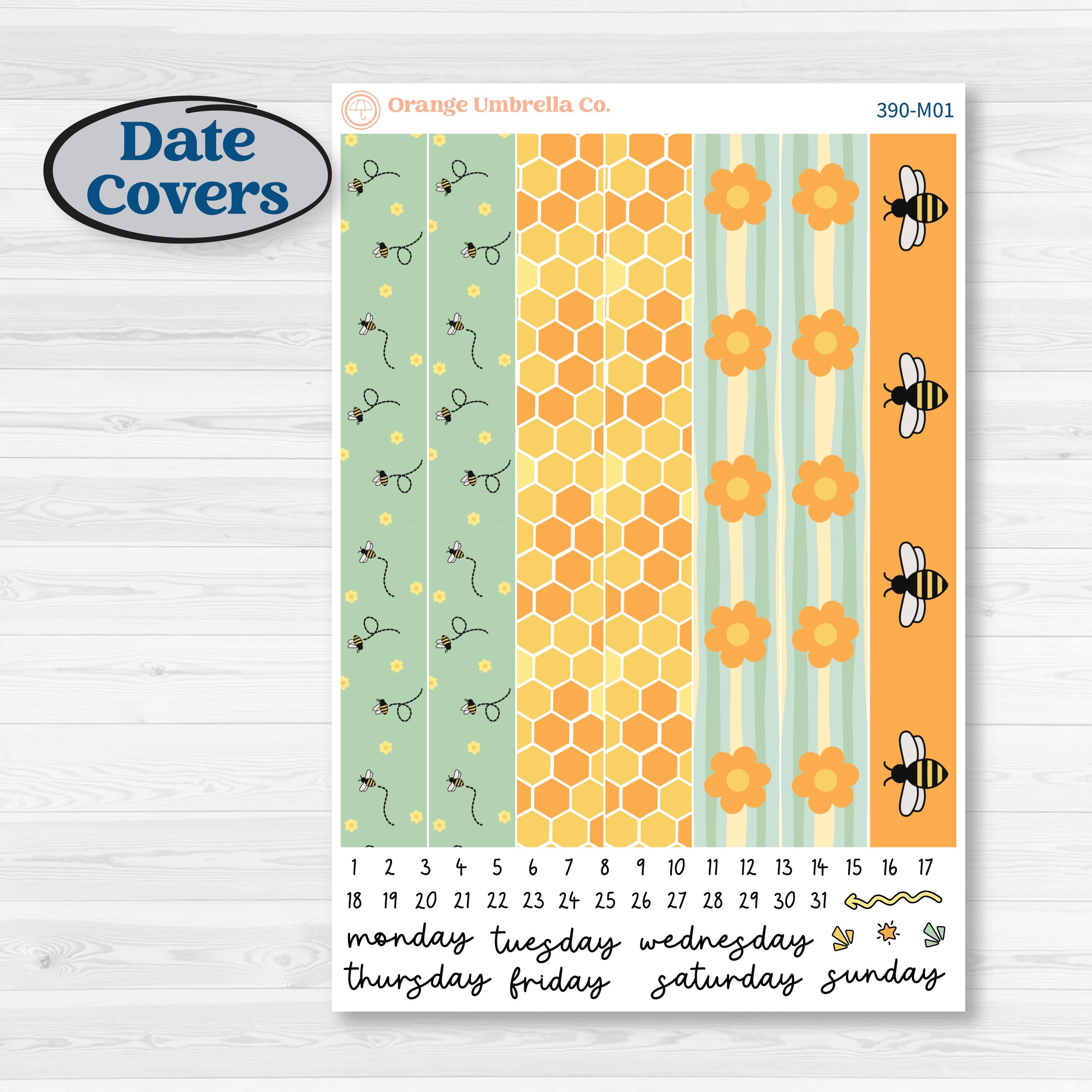 Bee Planner Kit | 7x9 Erin Condren Daily Duo Planner Kit Stickers | Buzz Off | KIT-390-M