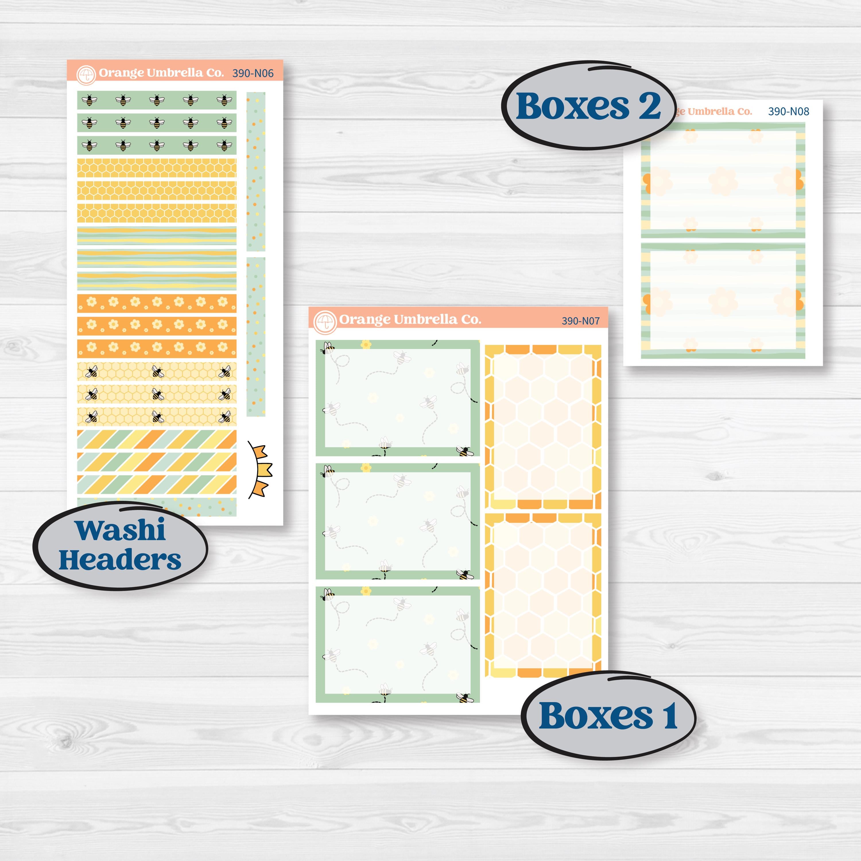 Bee Planner Kit | A5 Plum Daily Planner Kit Stickers | Buzz Off | KIT-390-N
