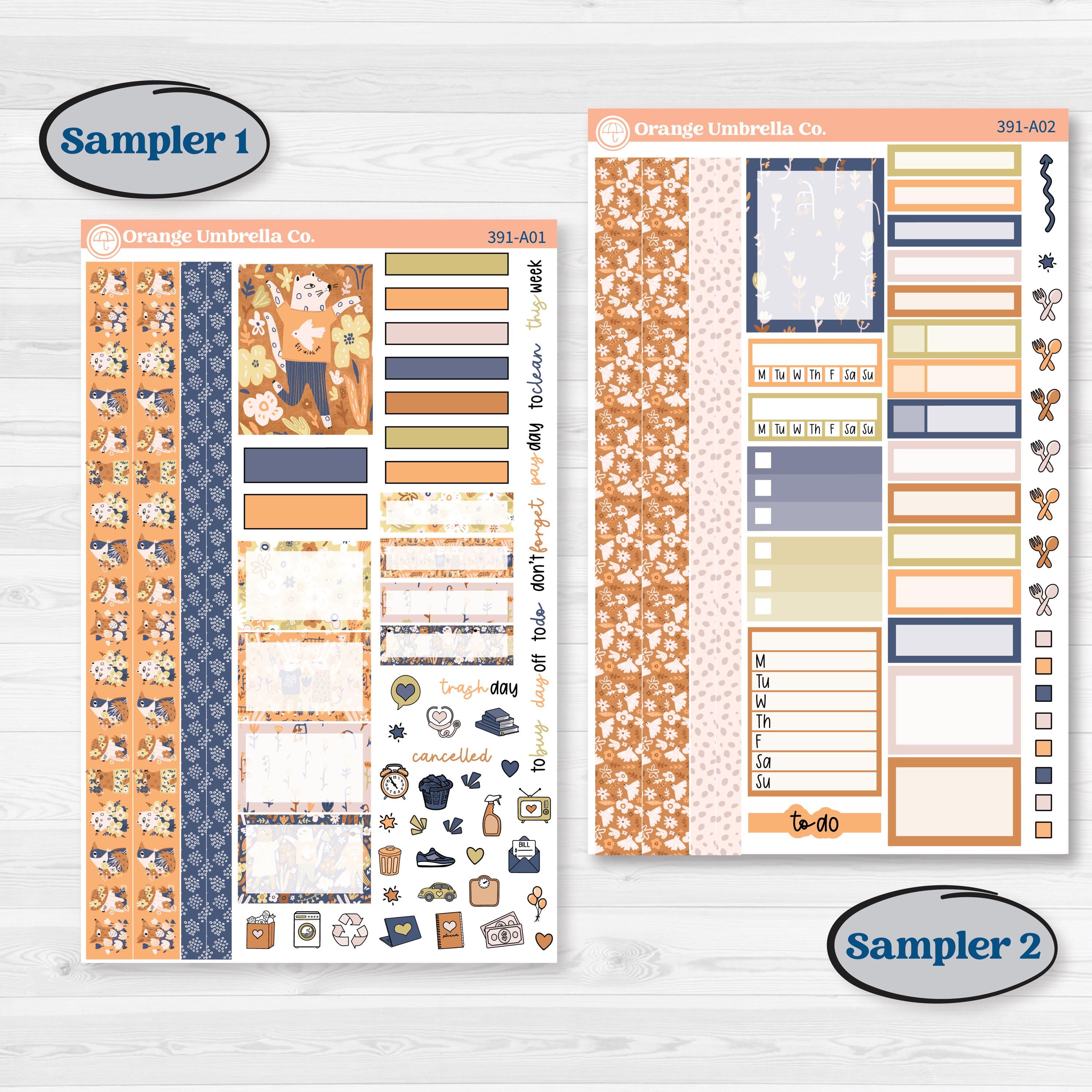 Fun Animal Kit | Weekly Sticker Kit for Vertical Planners like Erin Condren | Gone With The Wild | KIT-381-A