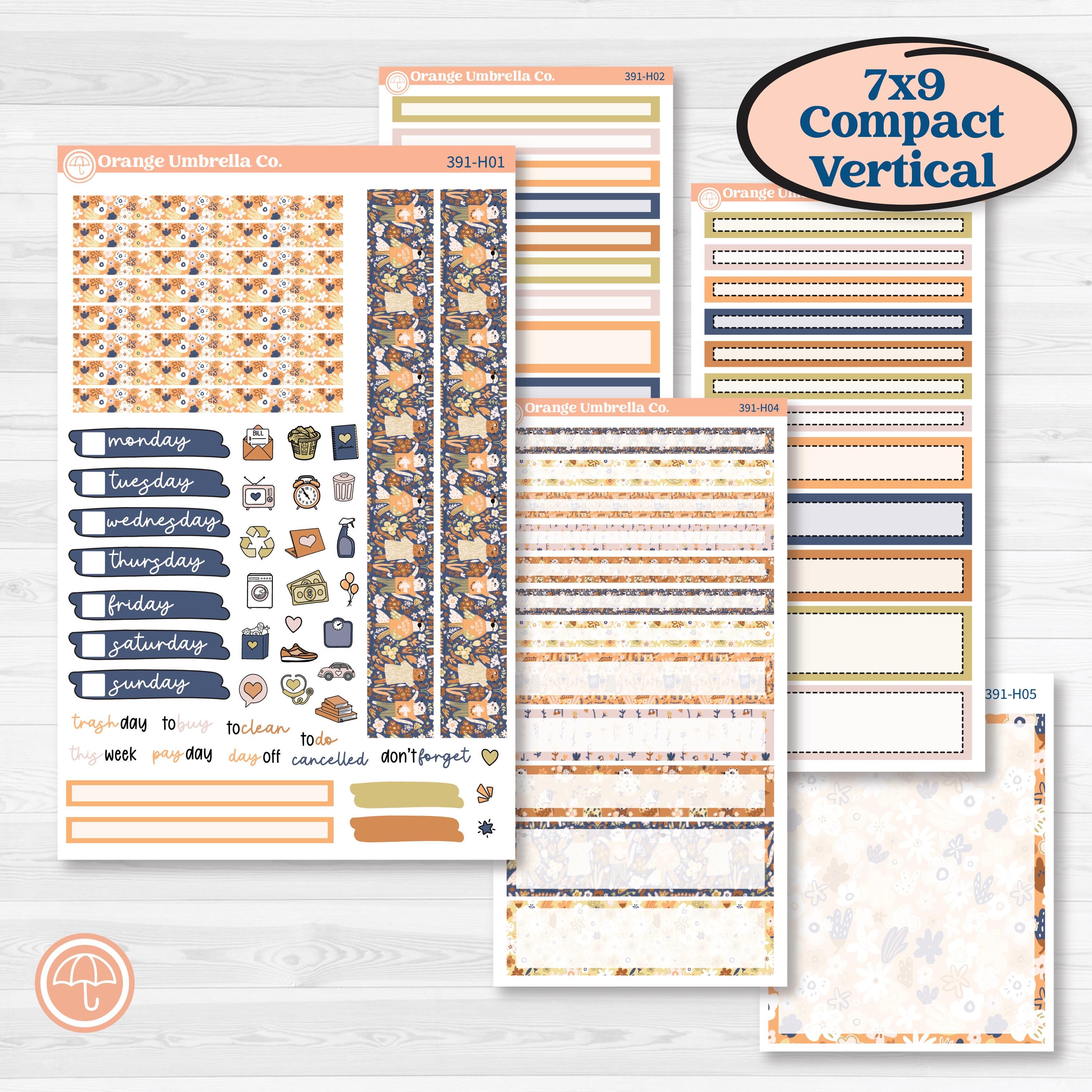 Fun Animal Kit | 7x9 Compact Vertical Planner Kit Stickers | Gone With The Wild | KIT-391-H