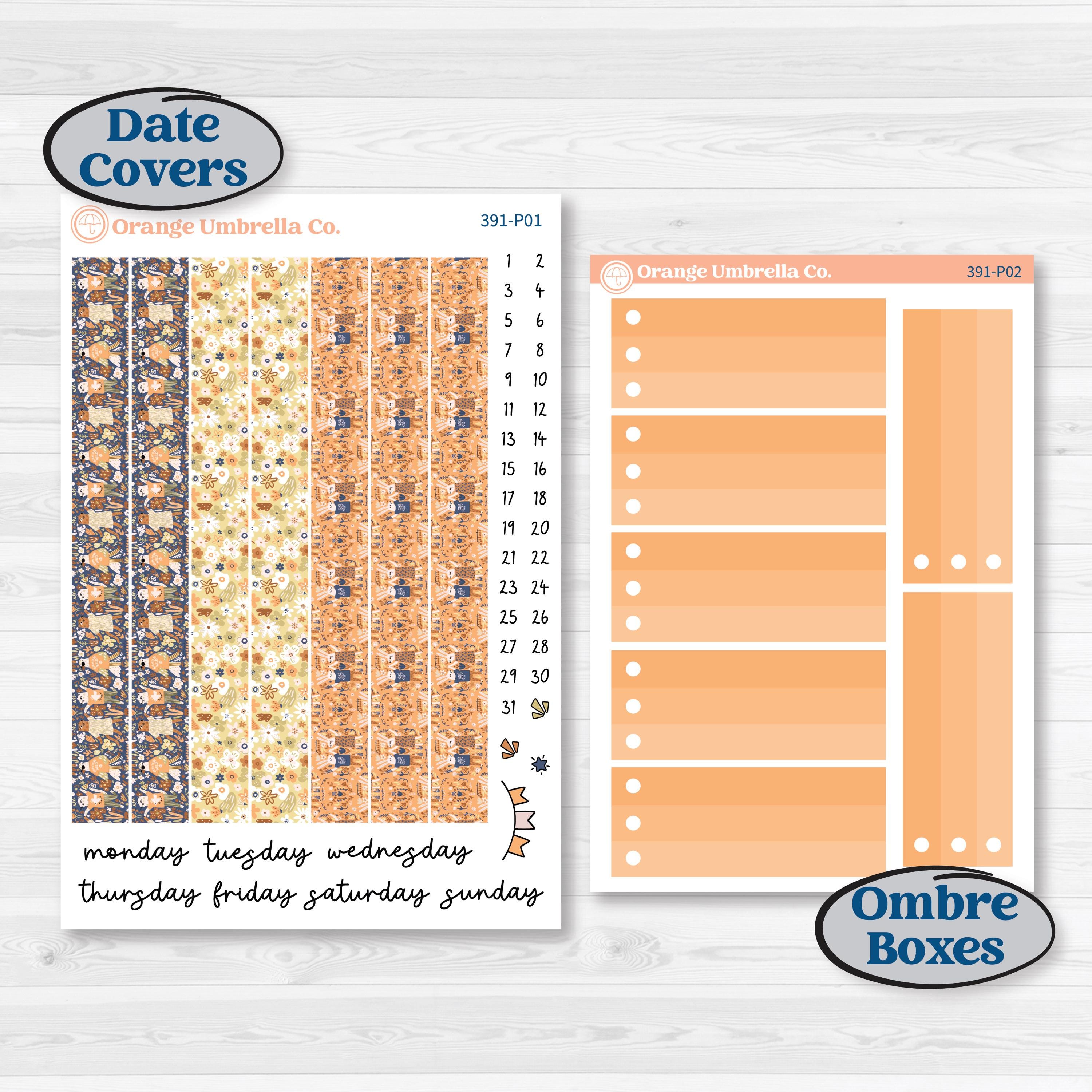 Fun Animal Kit | 7x9 Plum Daily Planner Kit Stickers | Gone With The Wild | KIT-391-P