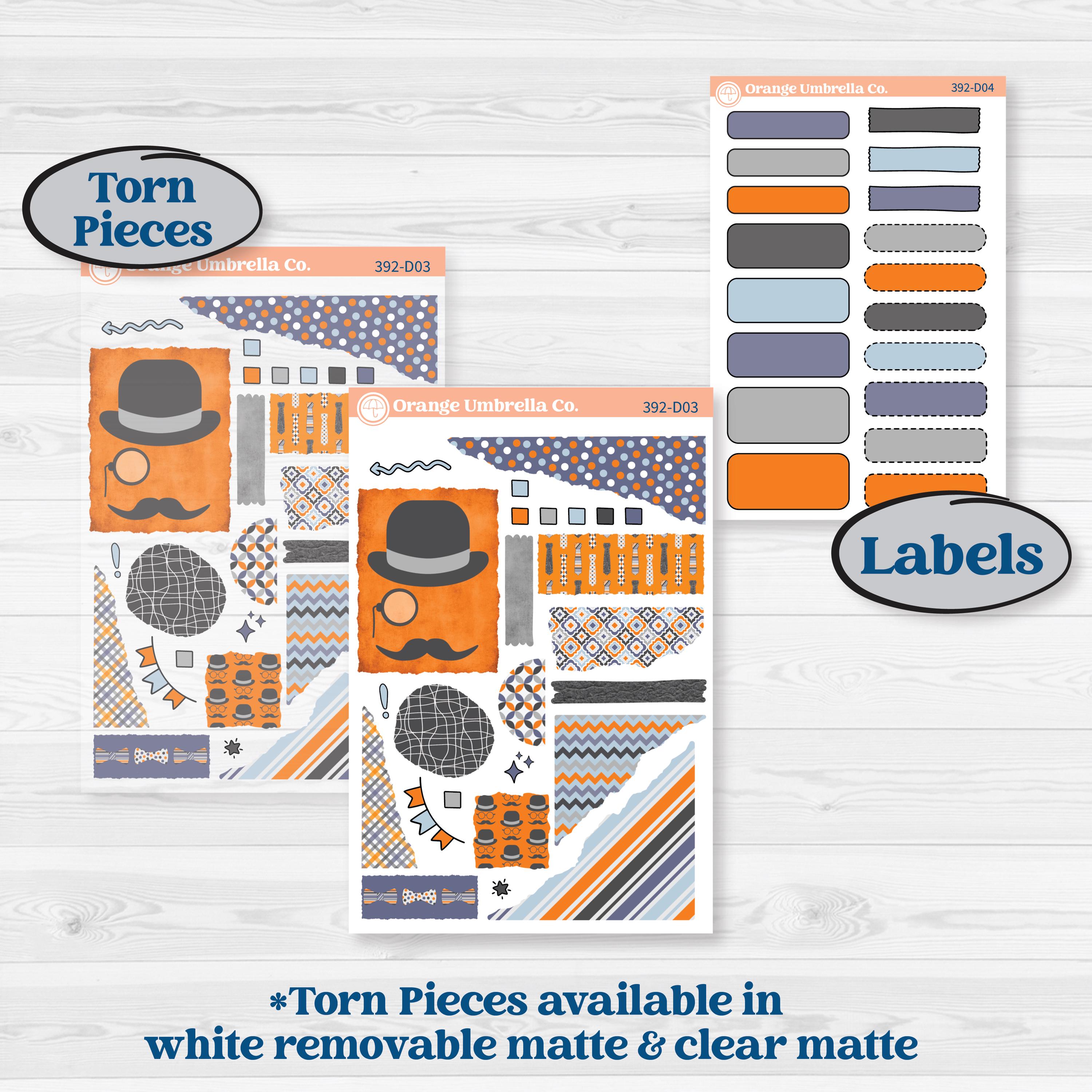 Father’s Day Kit | Journaling Kit Planner Stickers | Dapper Dad | KIT-392-D