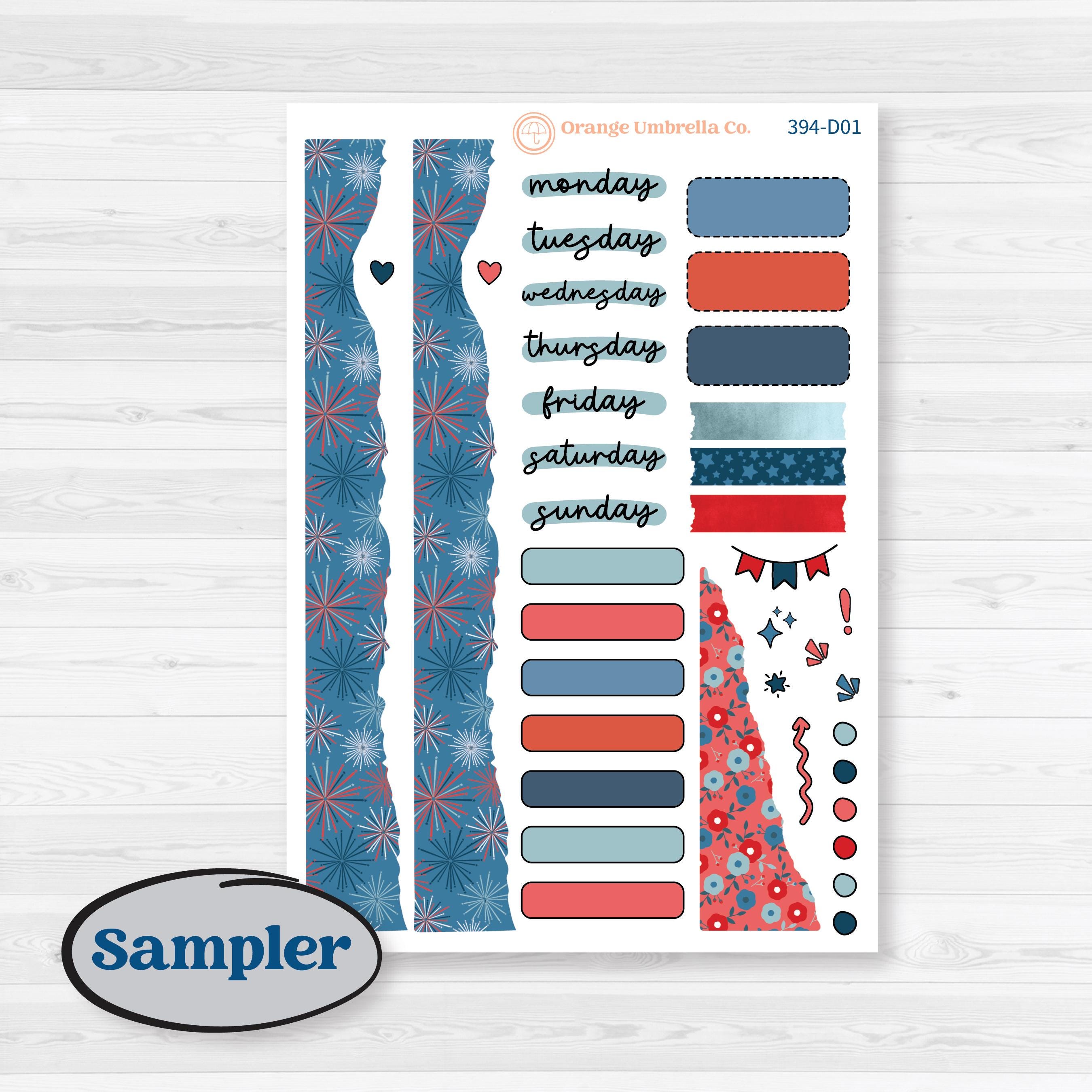 Independence Day | 4th Of July Kit | Journaling Kit Planner Stickers | Freedom | KIT-394-D