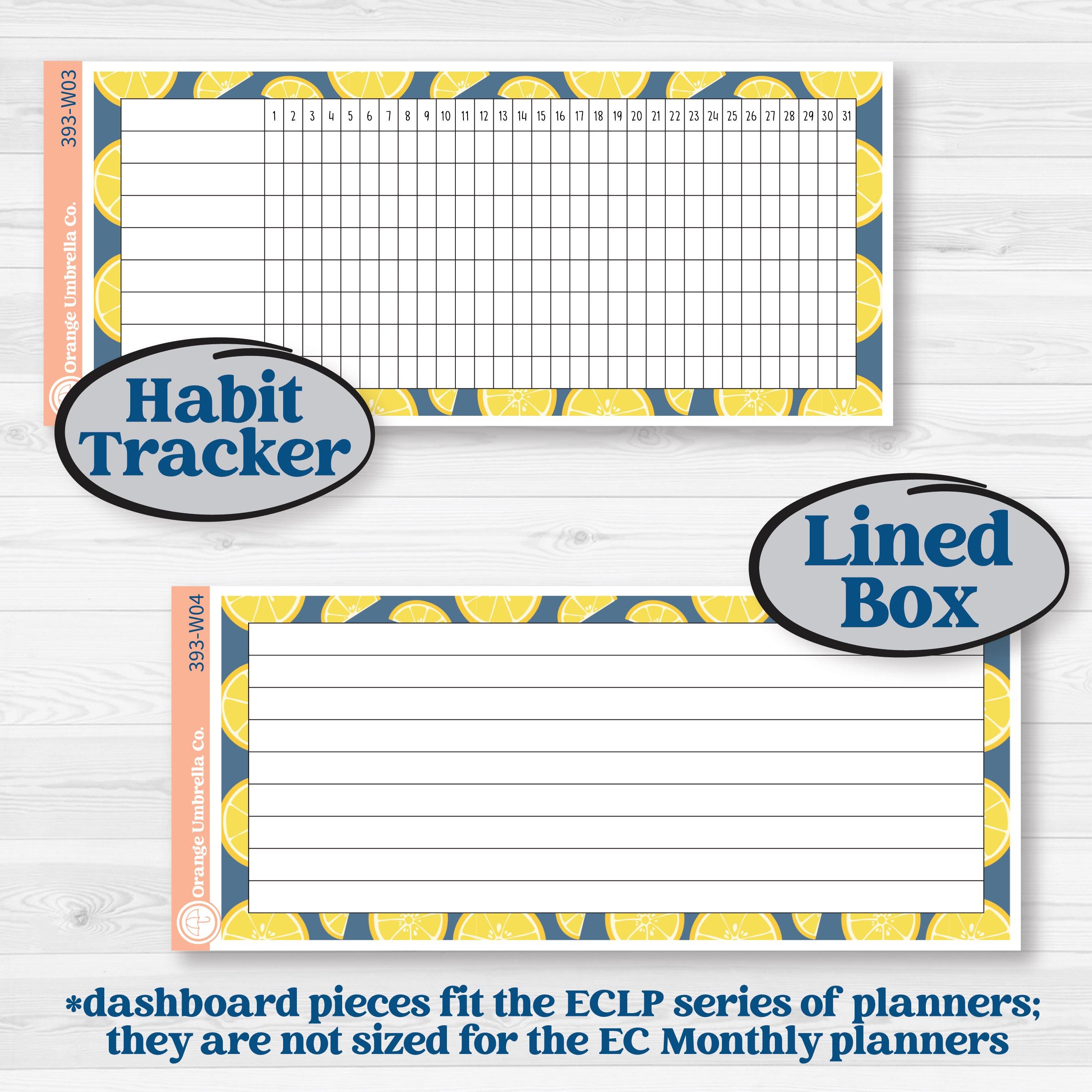 Summer Lemon Kit | 7x9 Erin Condren Life Planner Monthly & Dashboard Sticker Kit | 2024-2025 Planners | Lemon Me Know | KIT-393-W