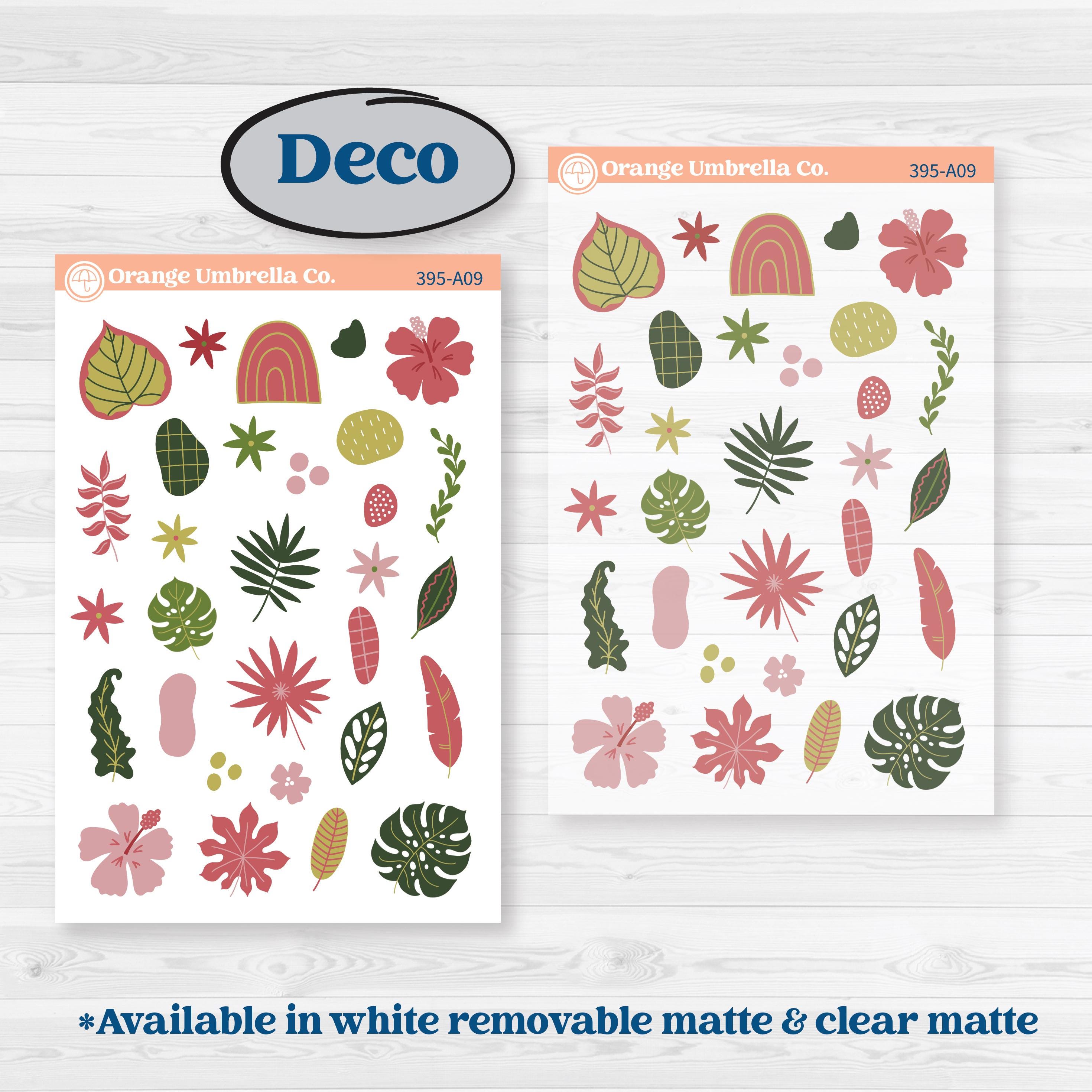 Tropical Summer Kit | Weekly Sticker Kit for Vertical Planners like Erin Condren | Borneo | KIT-395-A