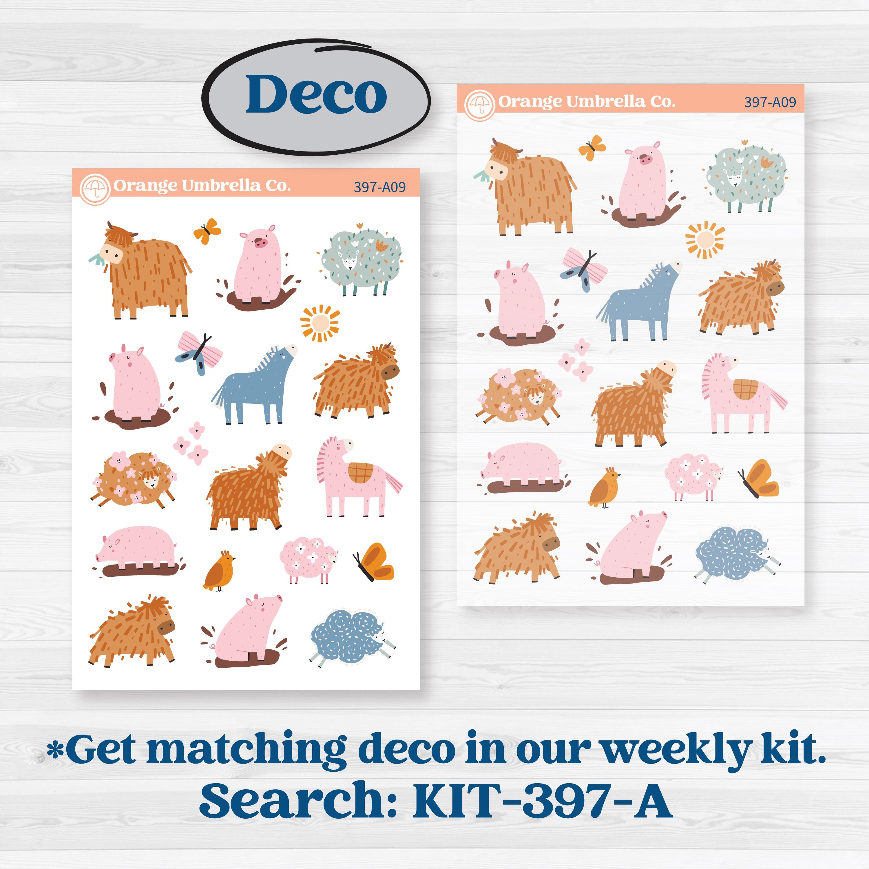 Cow Farm Kit | Freestyle Kit Any Planner Kit Stickers | Legen-dairy | KIT-397-K