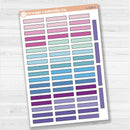 Solid Skinny Labels Planner Stickers | L-526