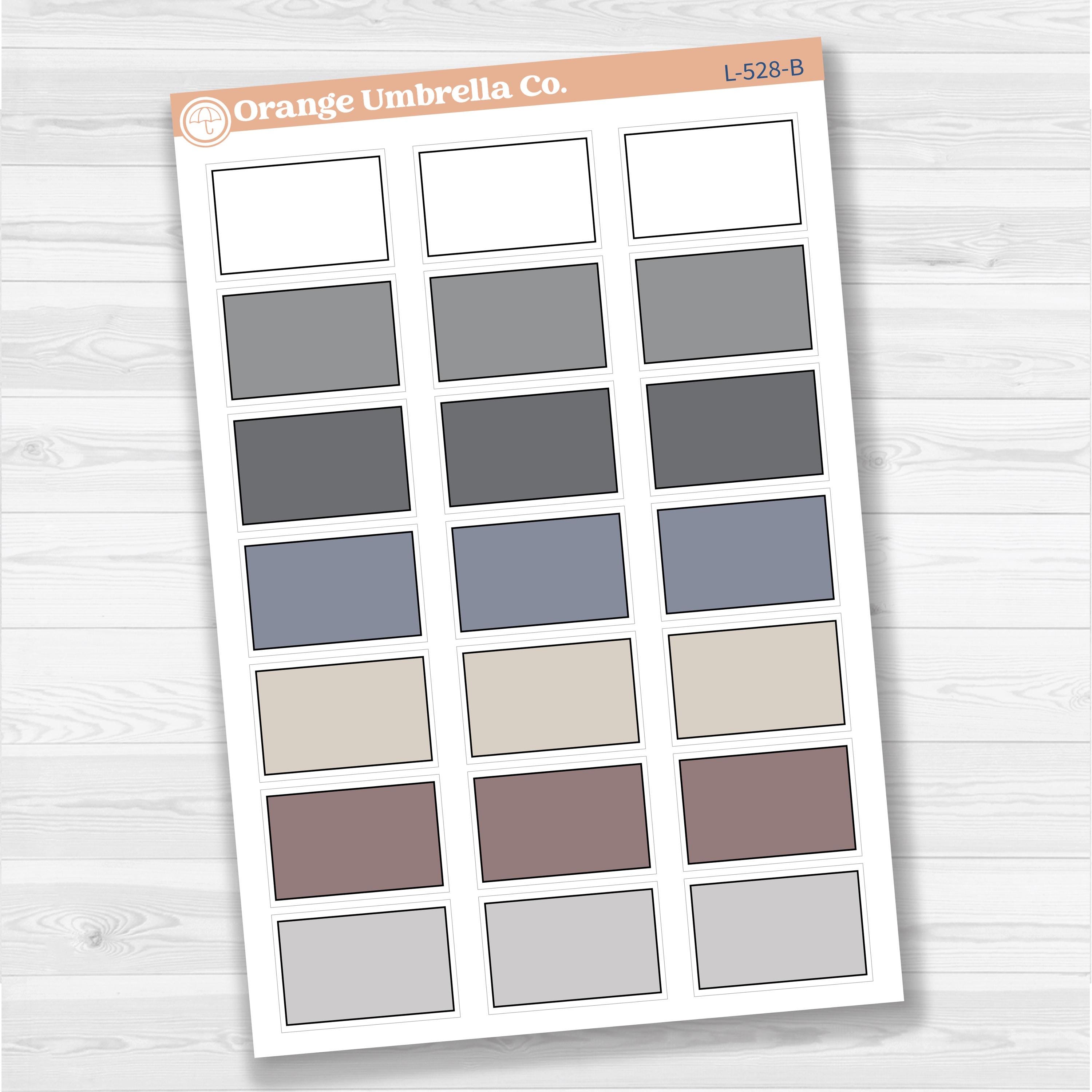 Solid Half Box Labels Planner Stickers | Half Box Appointment Stickers | L-528