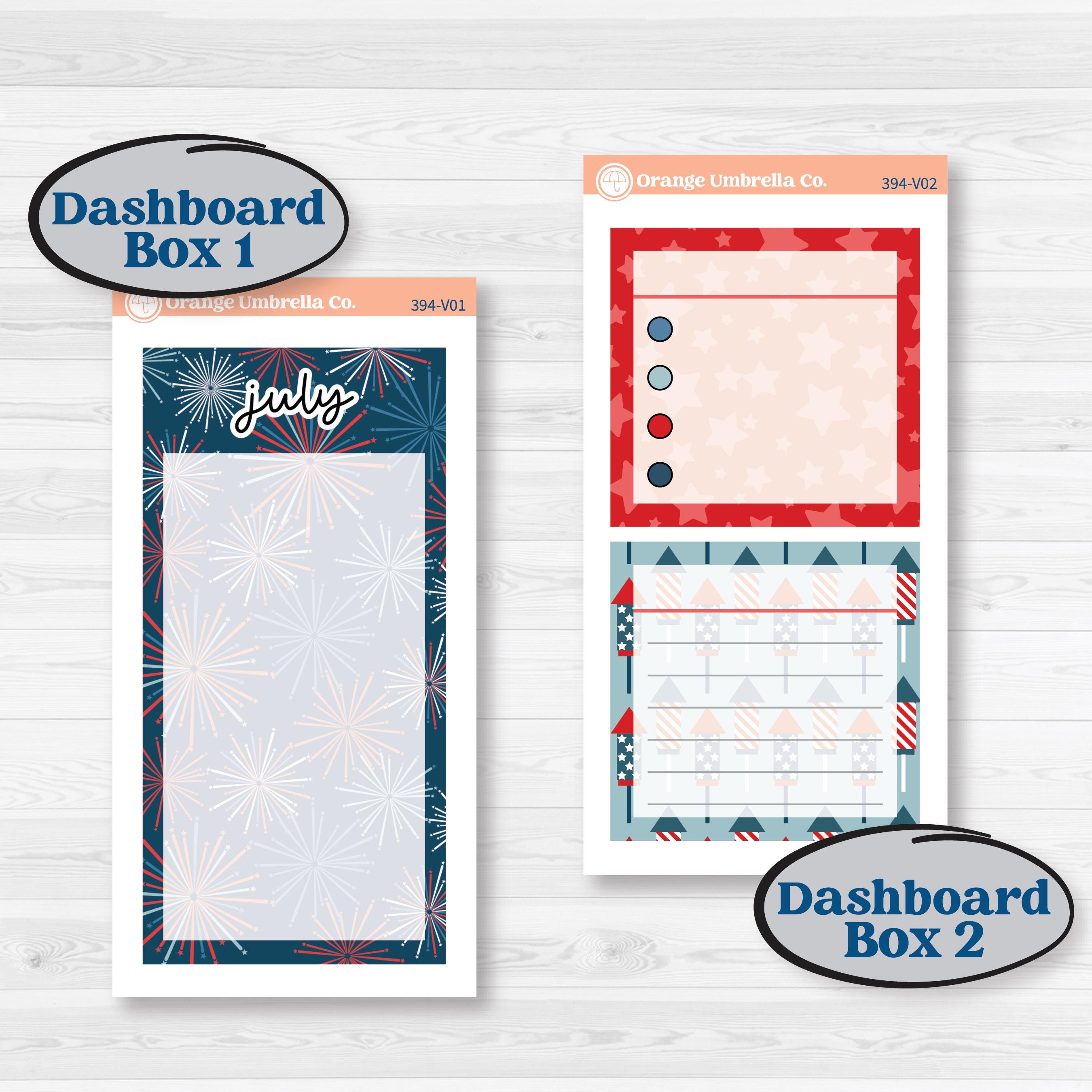 Independence Day | 4th Of July Kit | A5 Erin Condren Monthly & Dashboard Sticker Kit | 2024-2025 Planners | Freedom | KIT-394-V