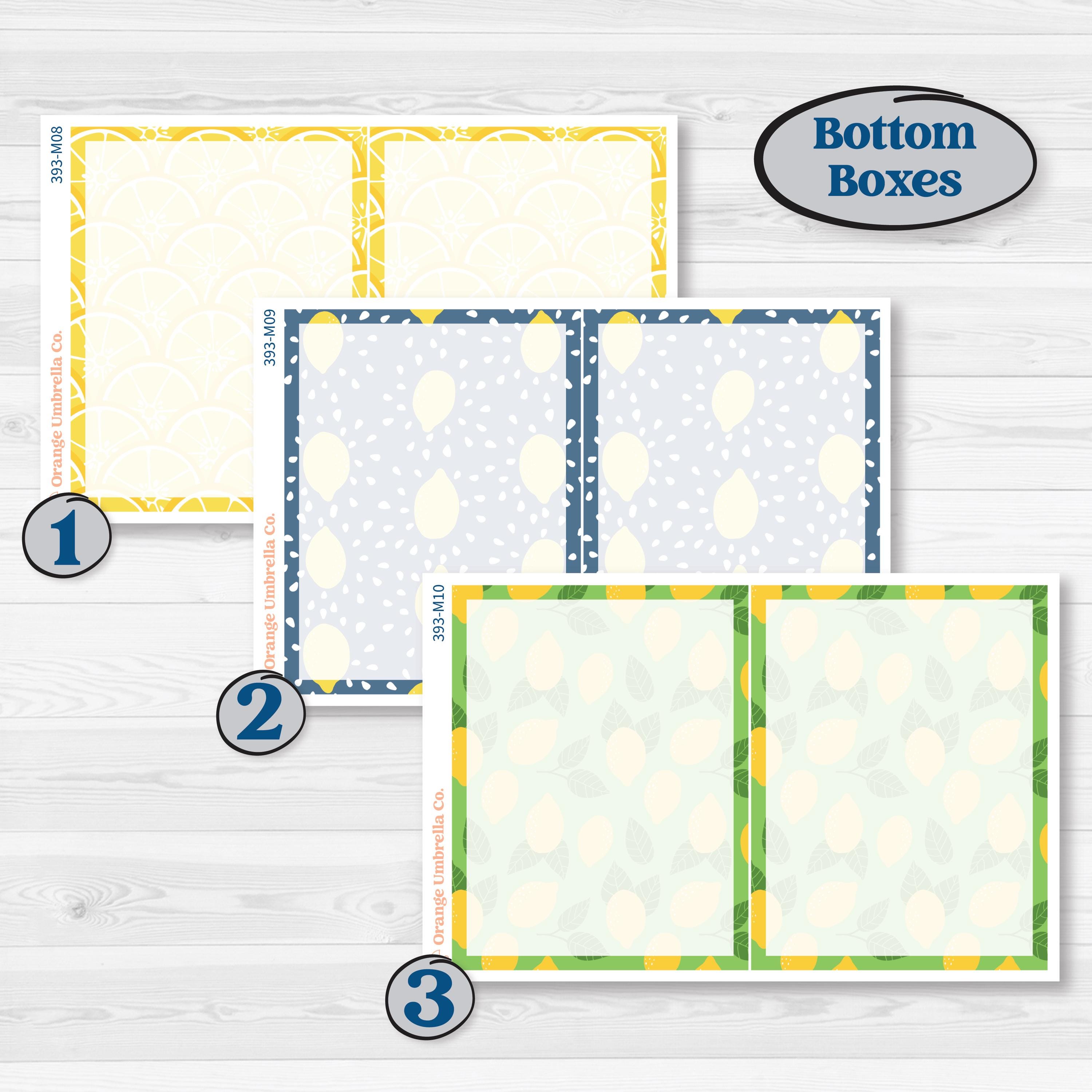 Summer Lemon Kit | 7x9 Erin Condren Daily Duo Planner Kit Stickers | Lemon Me Know | KIT-393-M
