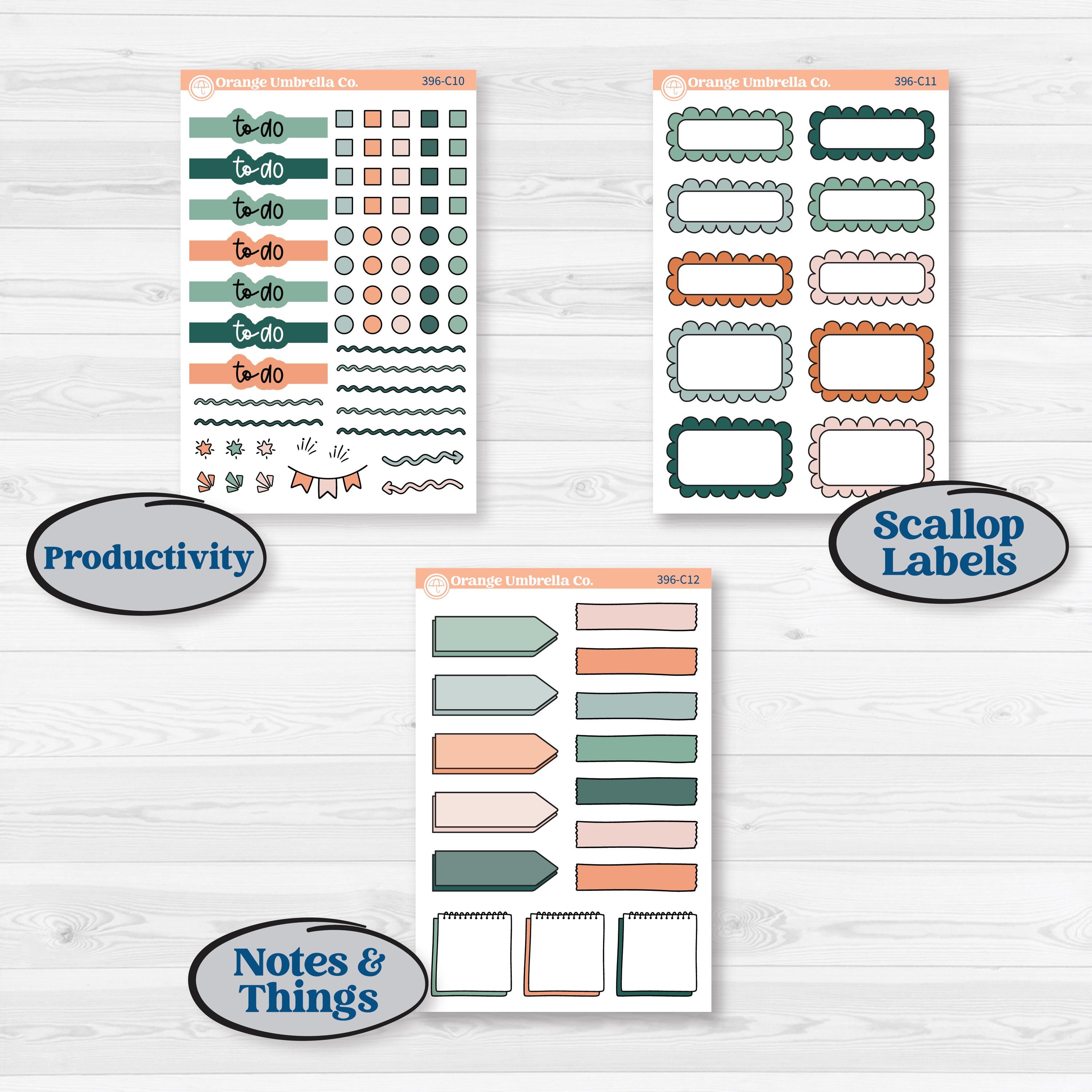 Floral Tropical Summer Kit | Weekly Add-On Labels Planner Kit Stickers | Hawaii | KIT-396-C