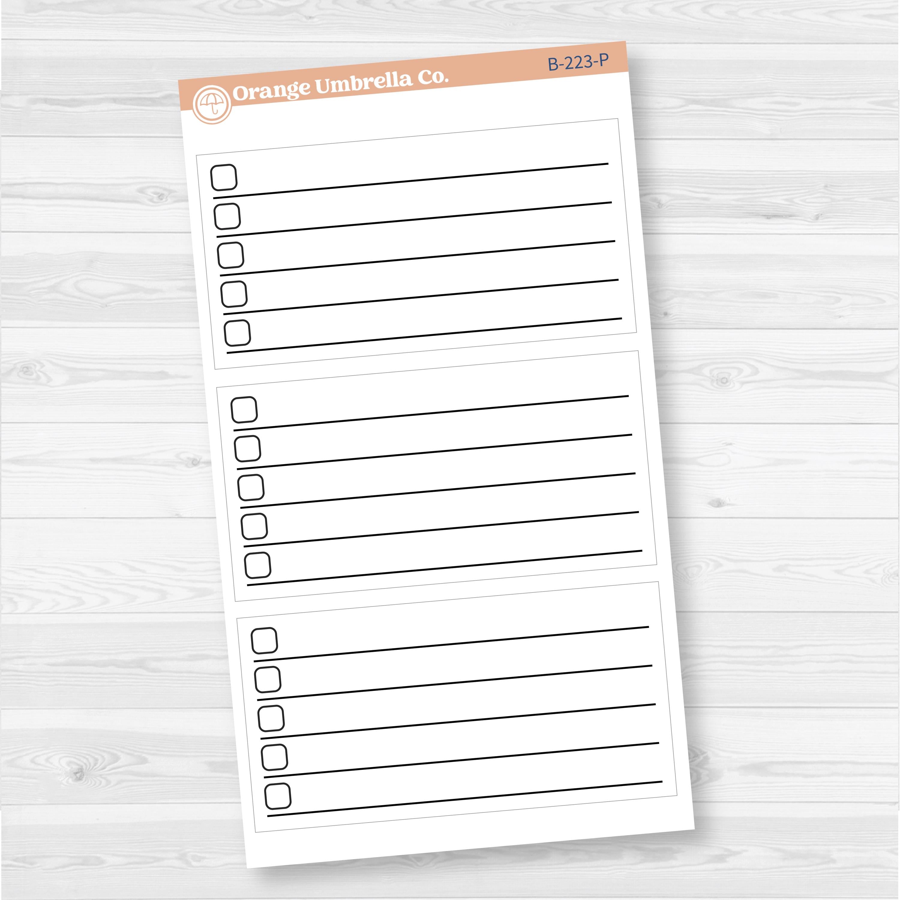 Weekly Dashboard Box Fillers for Erin Condren Planner Stickers | F17 | B-223