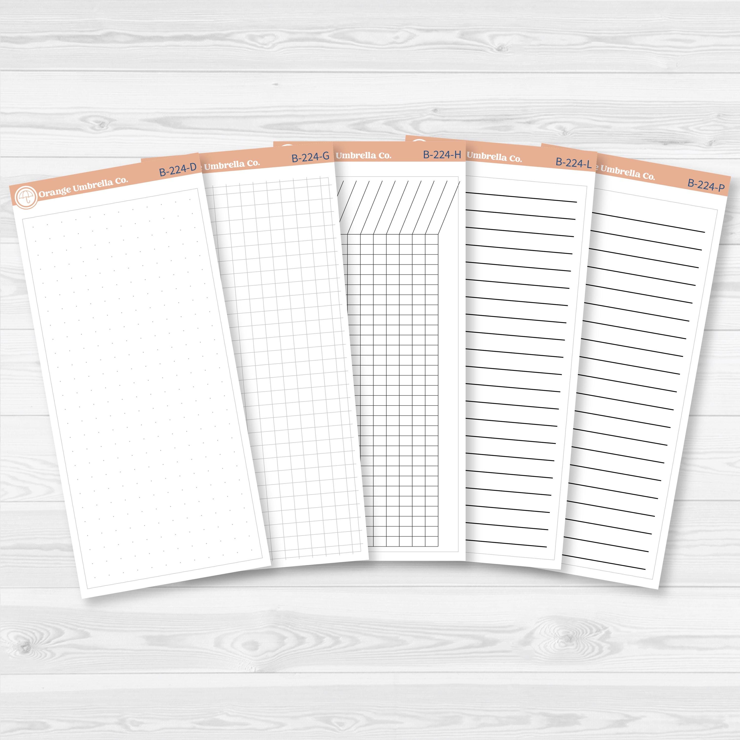 7x9 EC Monthly Right Side Dashboard Box Fillers for Erin Condren Planner Stickers | B-224
