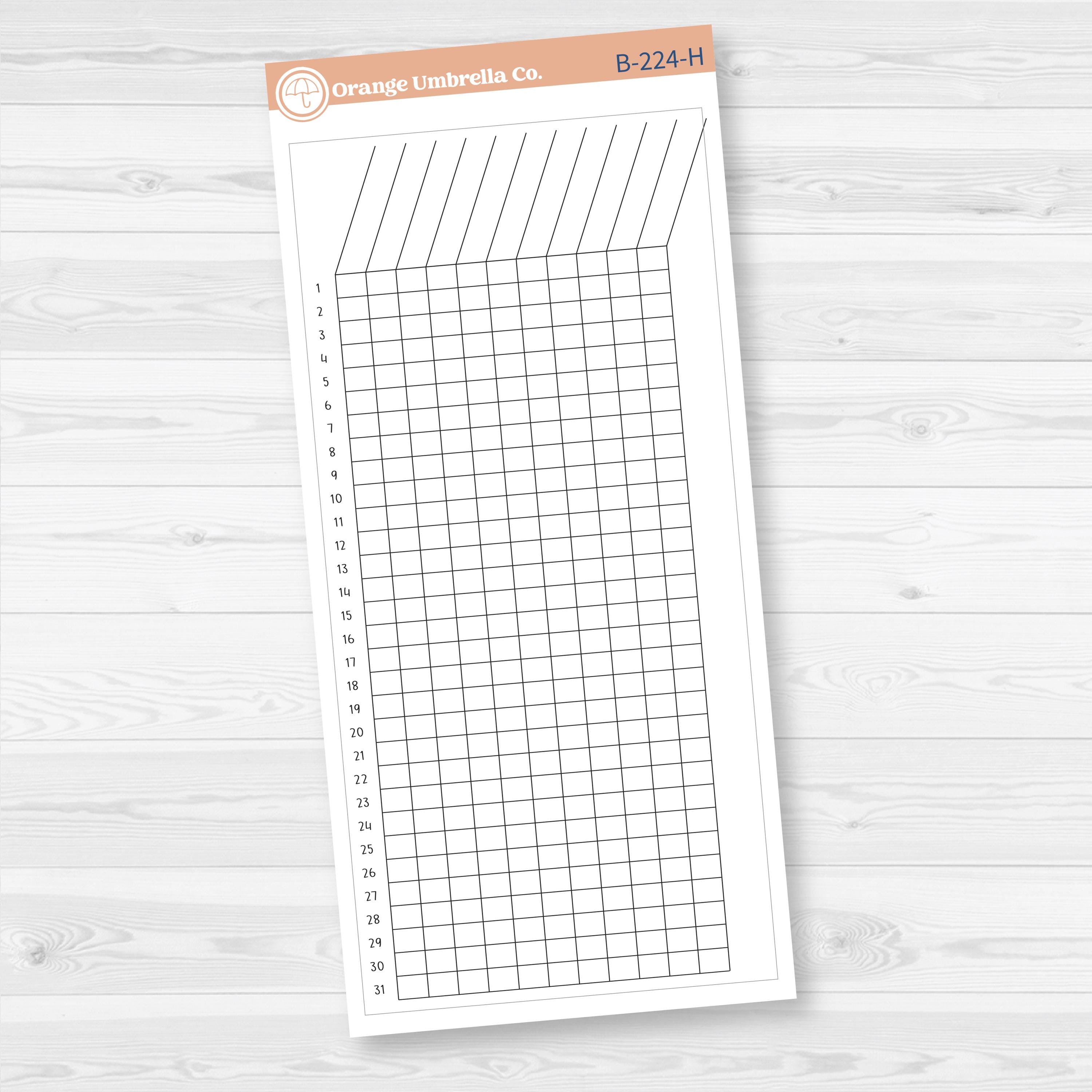 7x9 EC Monthly Right Side Dashboard Box Fillers for Erin Condren Planner Stickers | B-224
