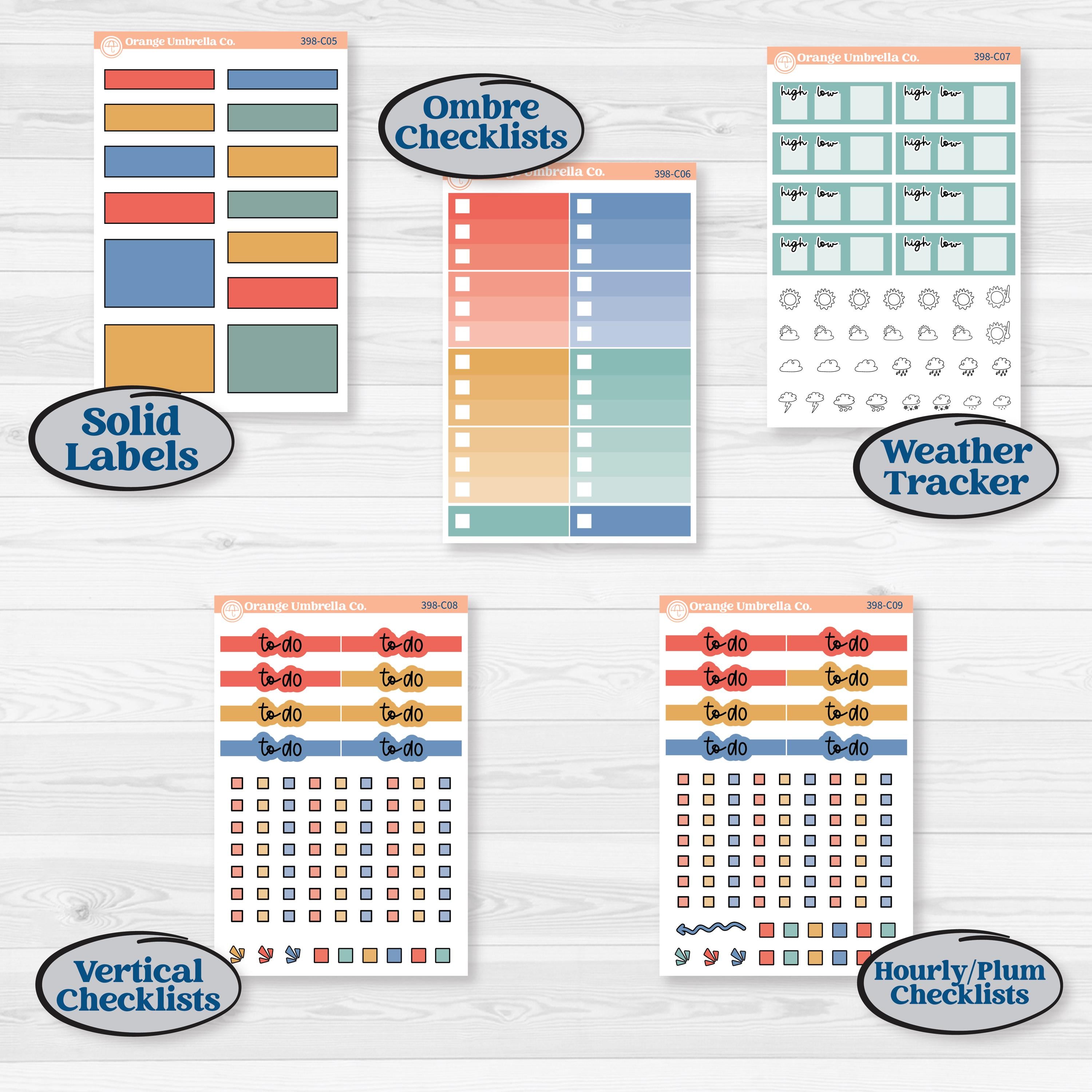 Back to School Kit | Weekly Add-On Labels Planner Kit Stickers | First Day Back | KIT-398-C