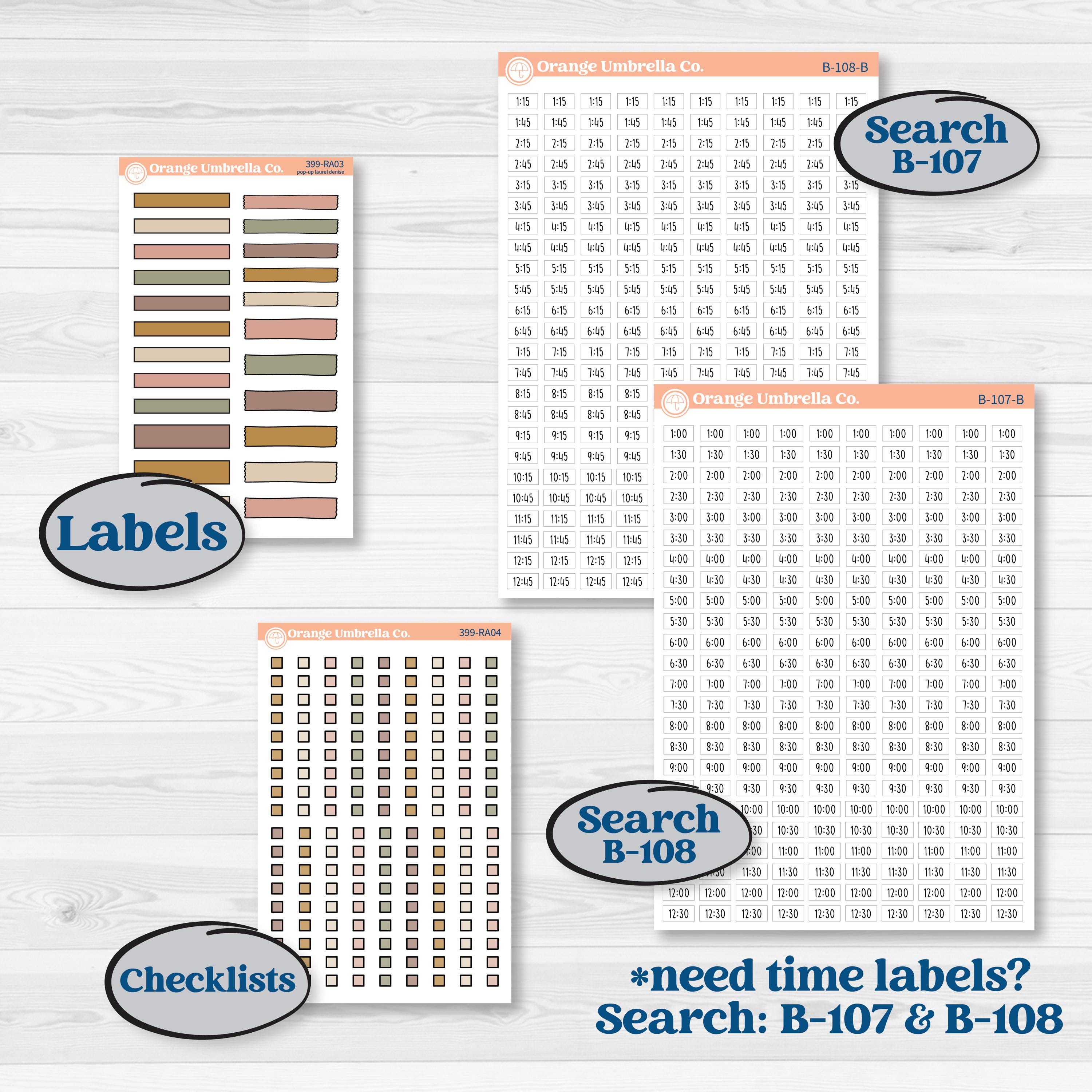 Summer or Fall Floral Kit | Laurel Denise Pop-Up Planner Kit Stickers | Eloise | KIT-399-RA