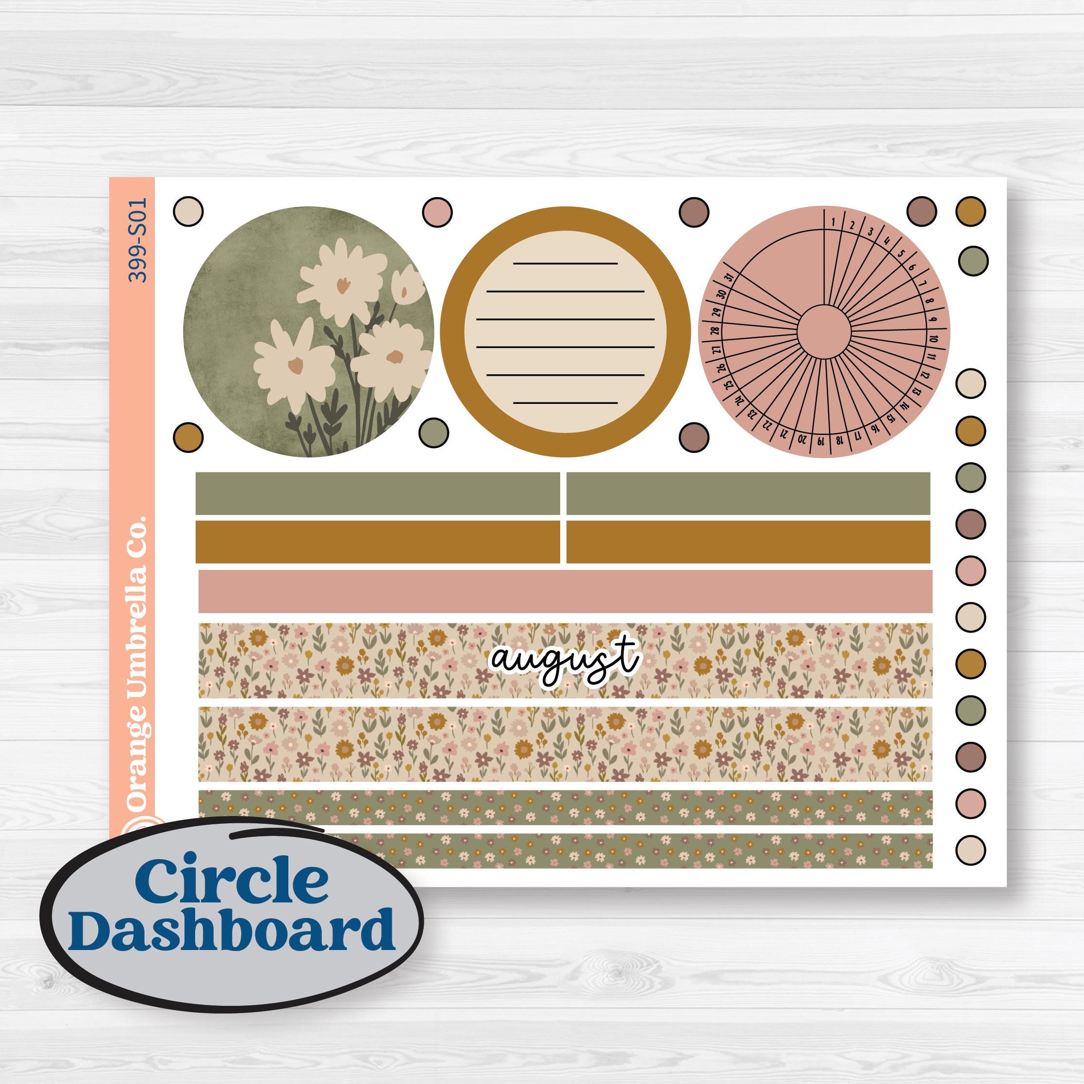 Summer or Fall Floral Kit | A5 Plum Monthly & Dashboard Planner Kit Stickers | Eloise | KIT-399-S