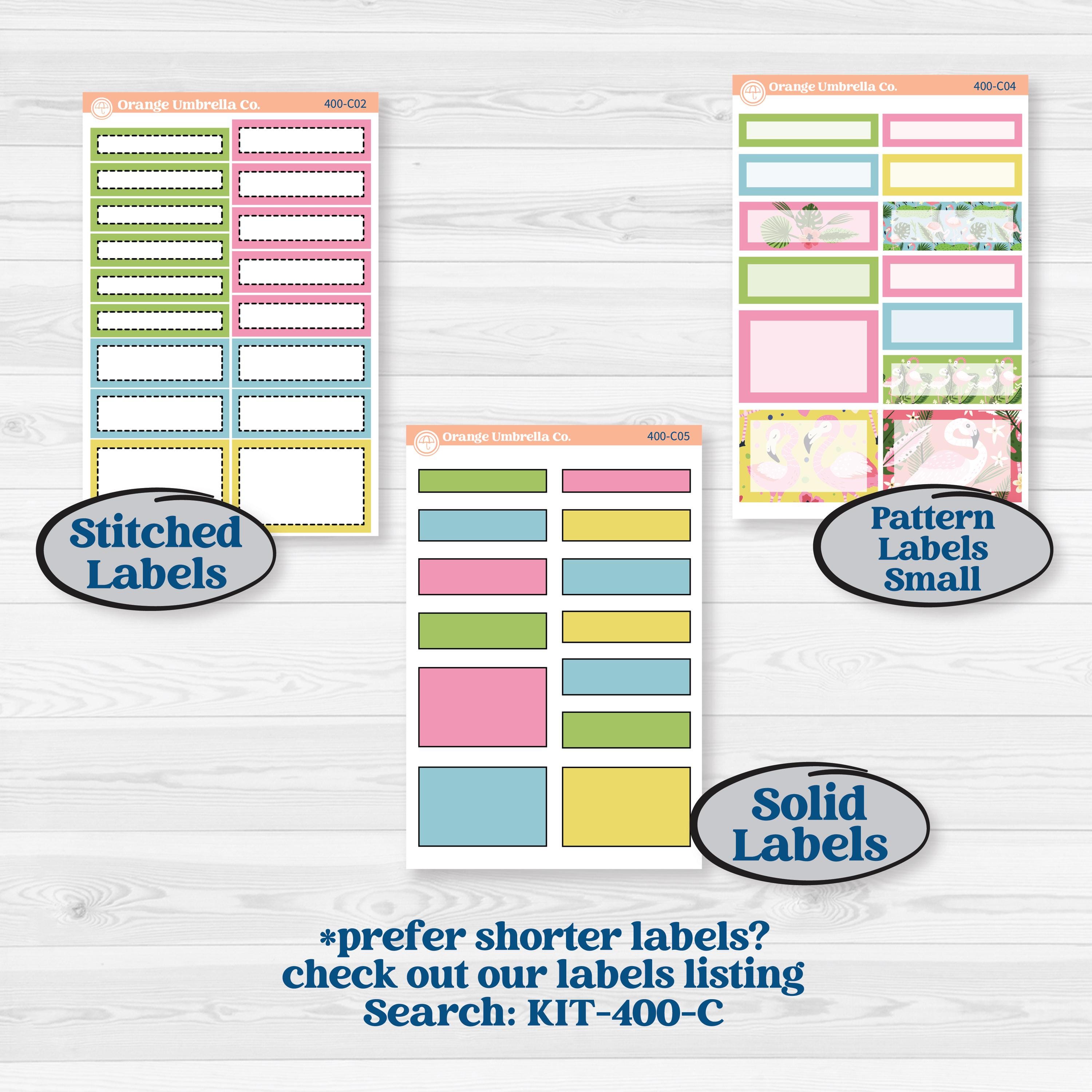 Flamingos Kit | 7x9 Plum Daily Planner Kit Stickers | Flamboyance | KIT-400-P