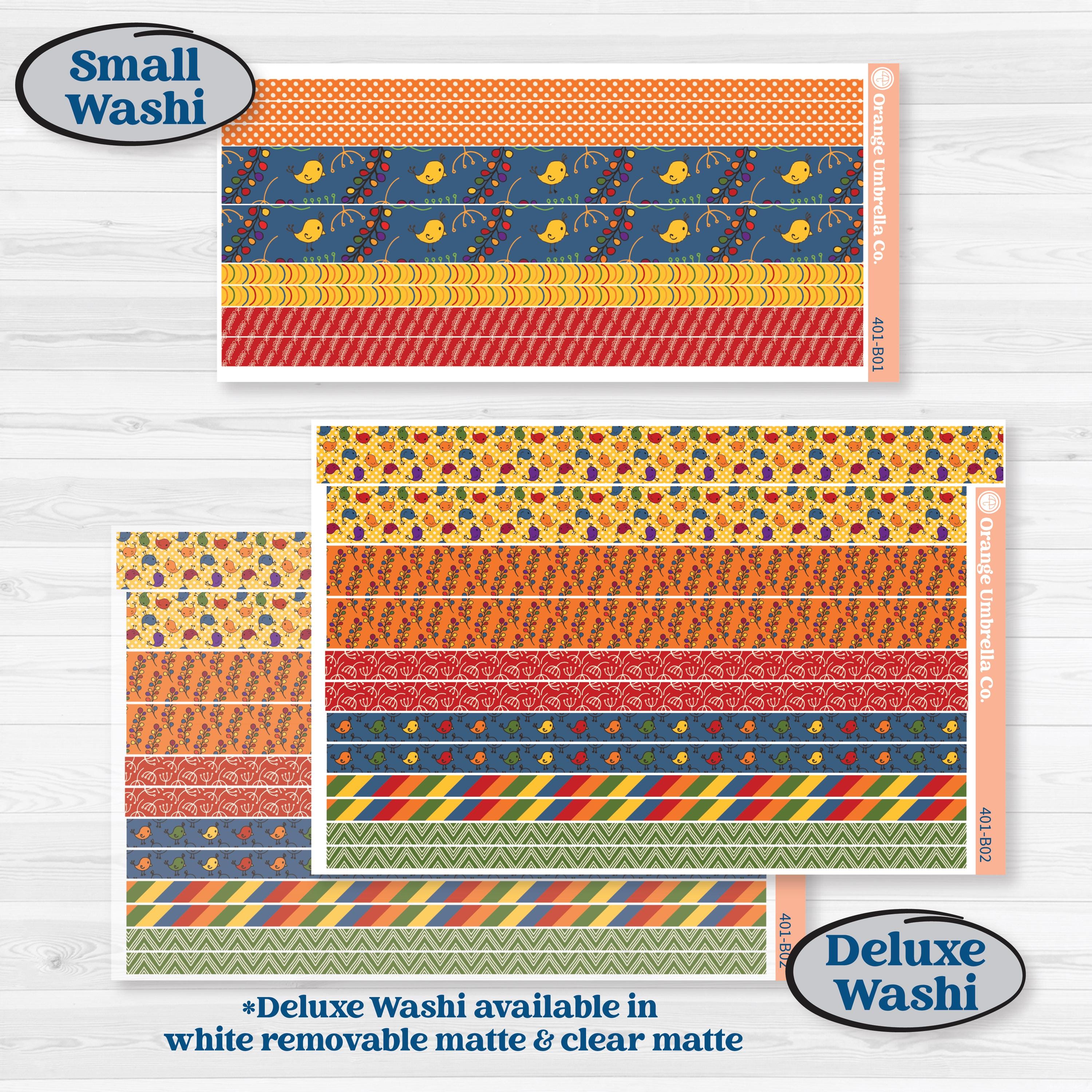 Summer or Autumn Bird Kit | Weekly Add-On Planner Kit Stickers | Whimsical Birds | KIT-401-B