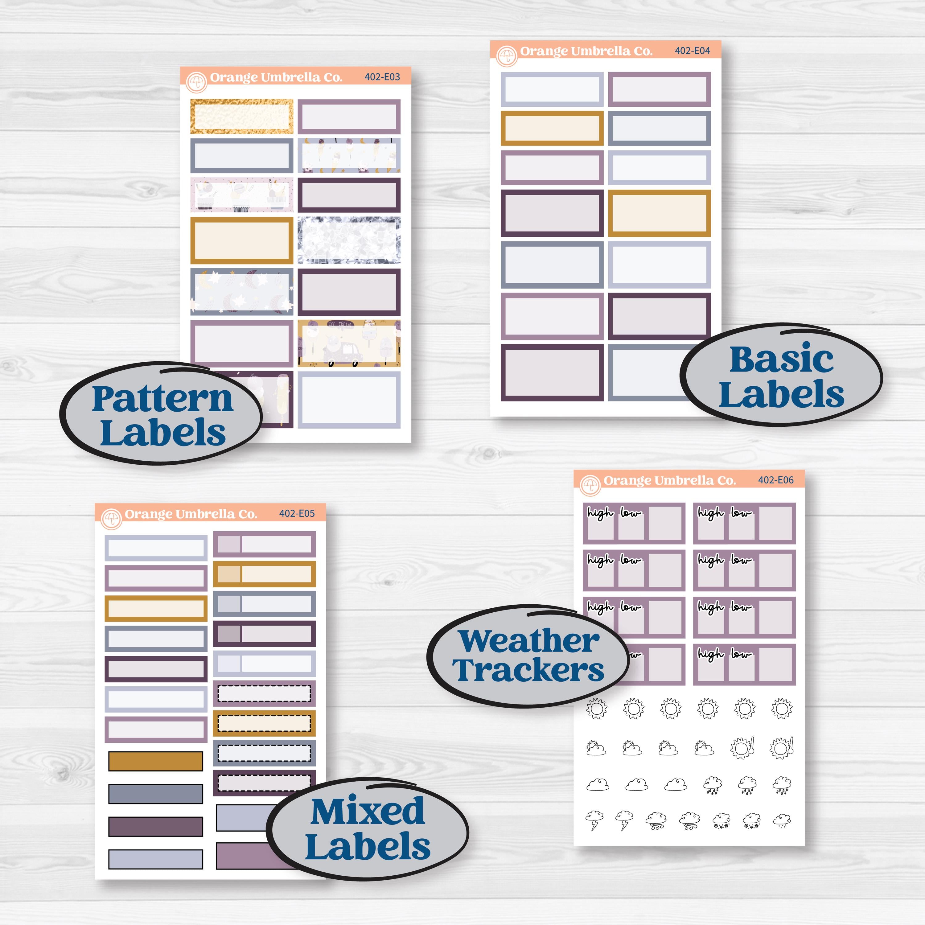 Ice Cream Celestial Kit | Hobonichi Cousin Weekly & Daily Planner Kit Stickers | Scoops of Jupiter | KIT-402-E
