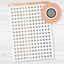 Tiny Kit Circles Planner Stickers from Kits | Erin Condren Bouquet | 2025-2026 Colors | Clear Matte | BQ-002-CM