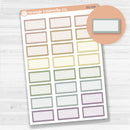 Mixed Third Box Labels Planner Stickers | Bouquet | 2025-2026 Colors | BQ-038