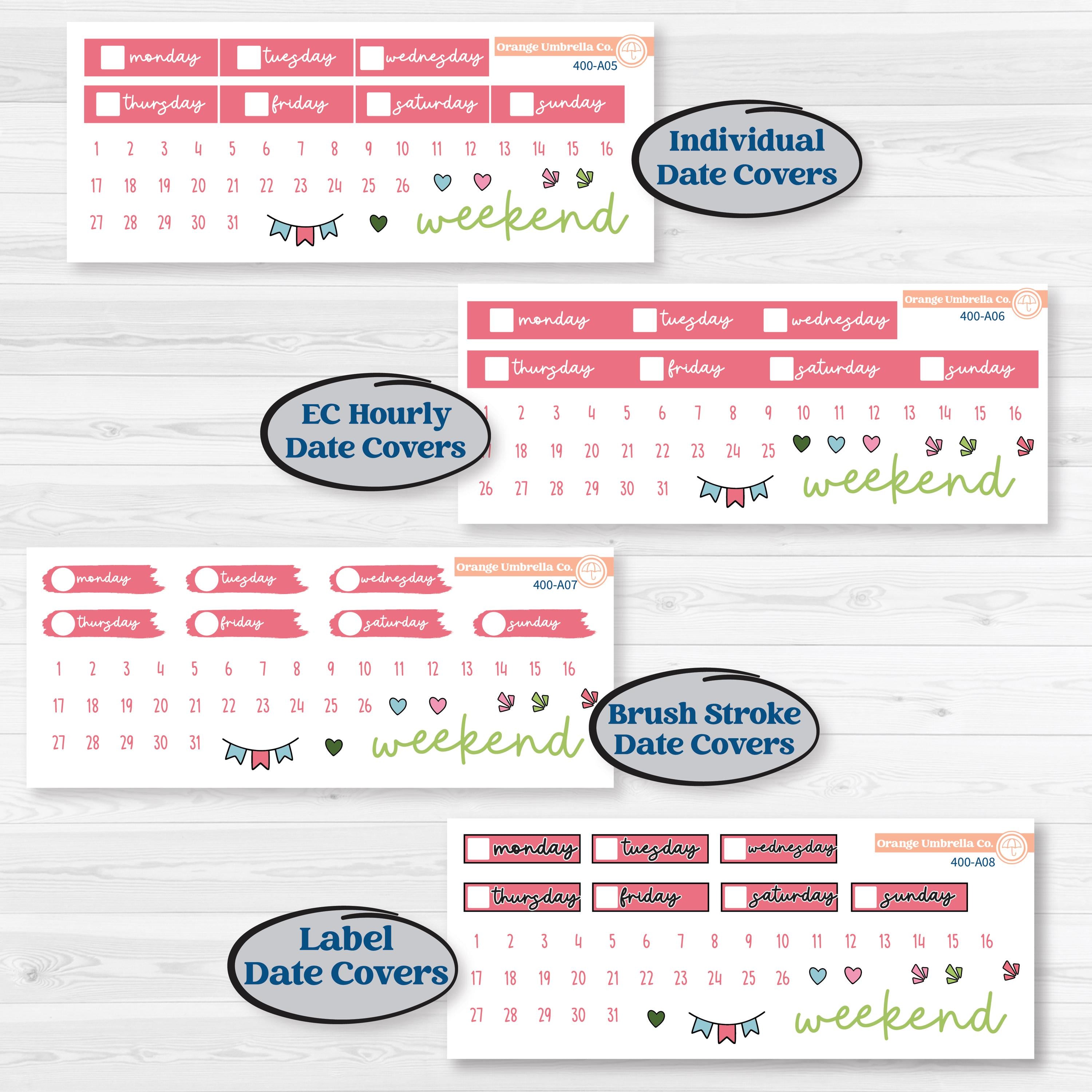 Flamingos Kit | Weekly Sticker Kit for Vertical Planners like Erin Condren | Flamboyance | KIT-400-A