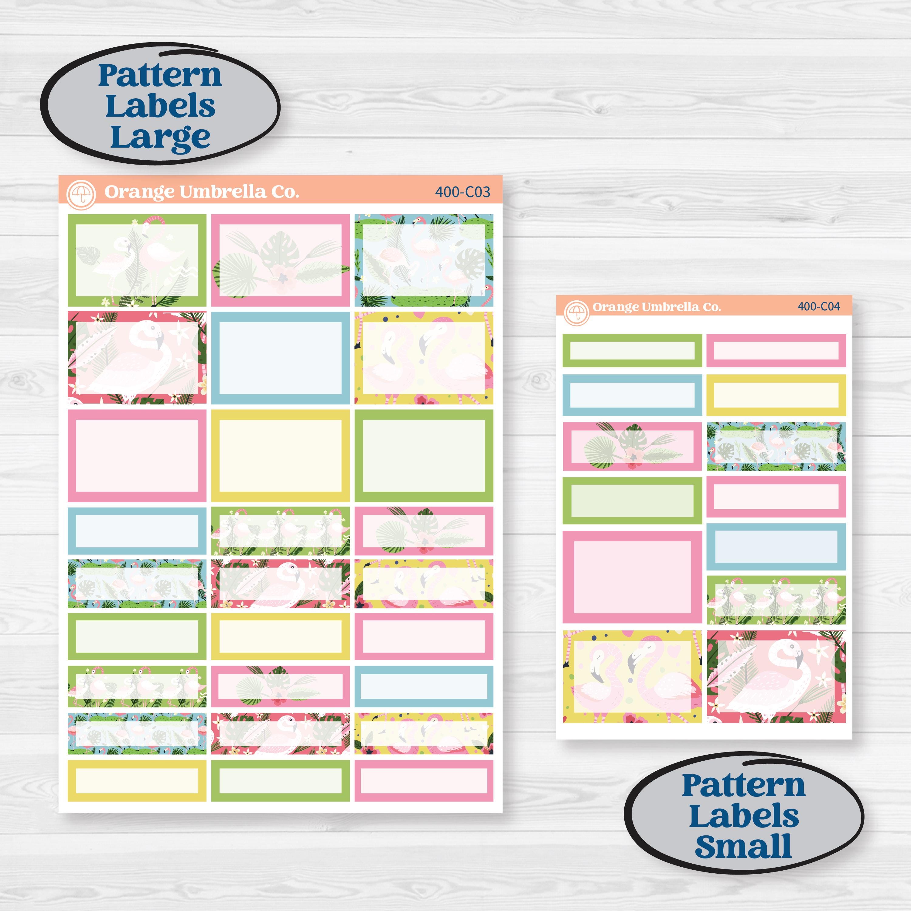 Flamingos Kit | Weekly Add-On Labels Planner Kit Stickers | Flamboyance | KIT-400-C