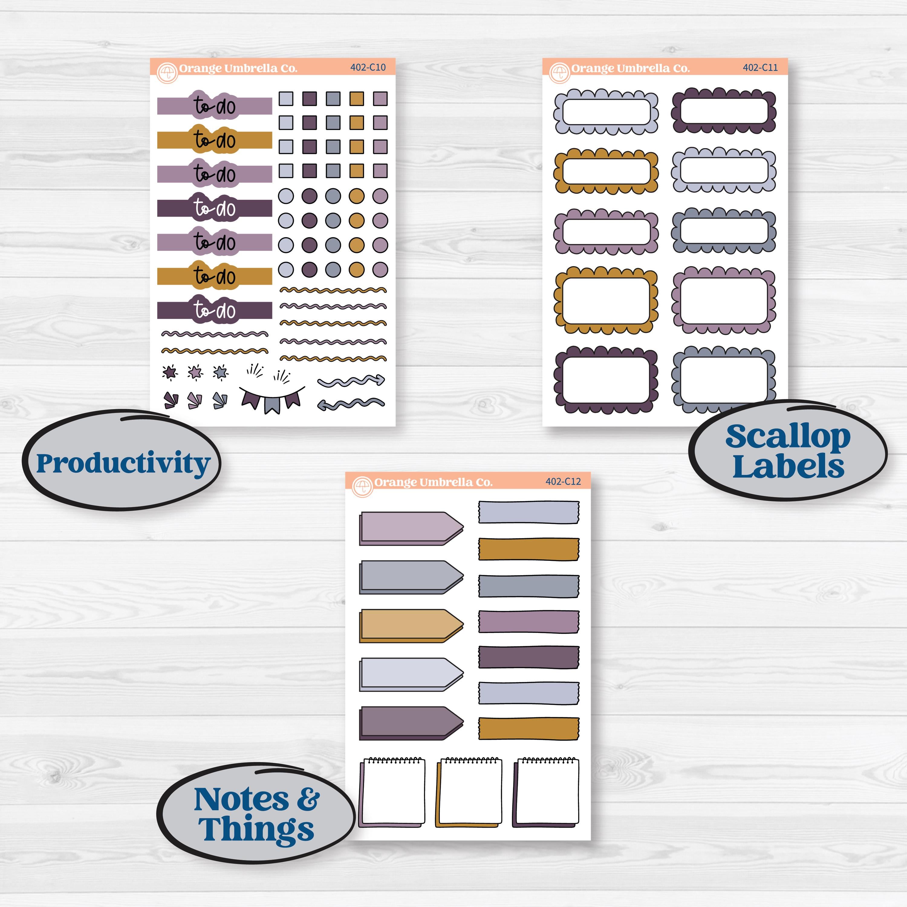 Ice Cream Celestial Kit | Weekly Add-On Labels Planner Kit Stickers | Scoops of Jupiter | KIT-402-C