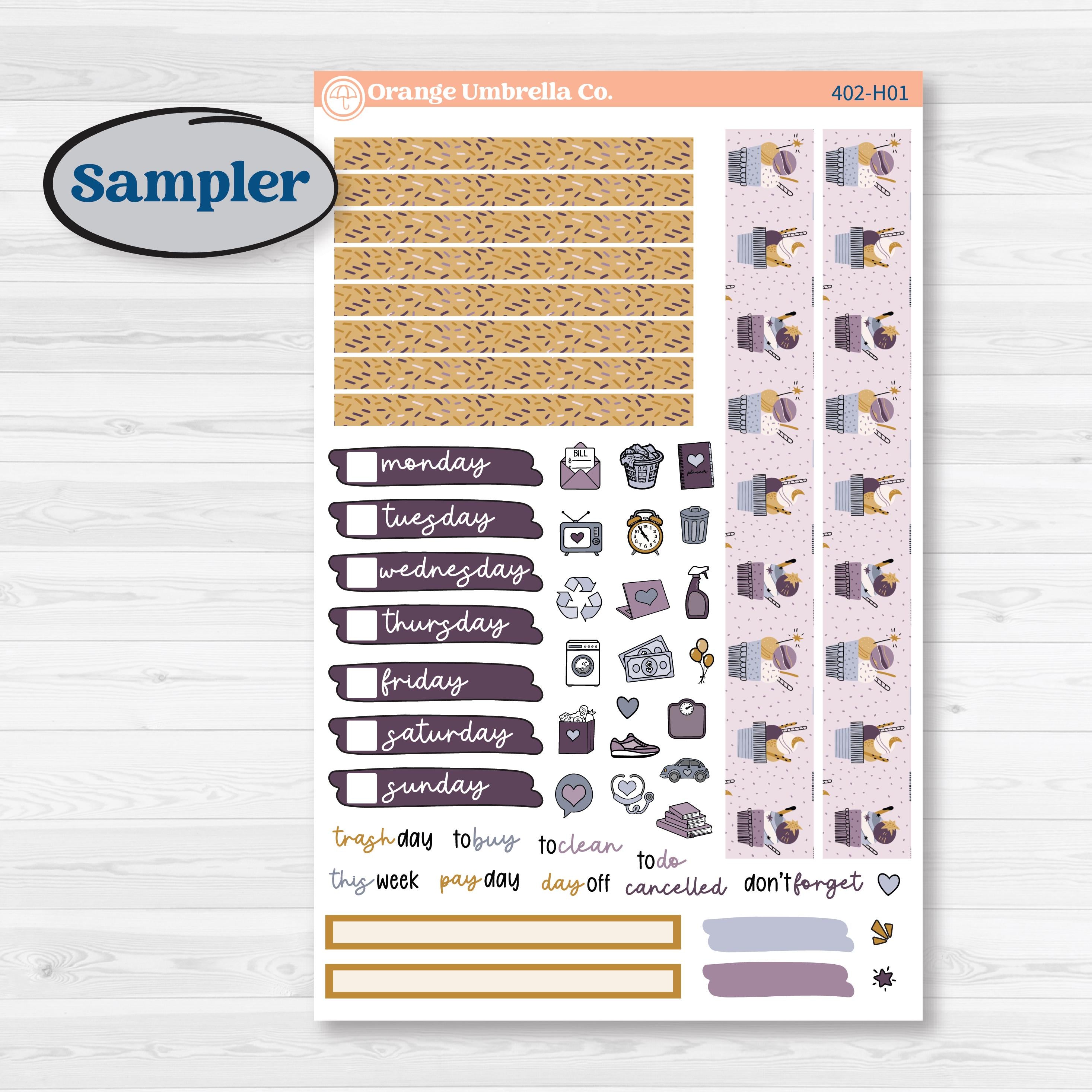 Ice Cream Celestial Kit | 7x9 Compact Vertical Planner Kit Stickers | Scoops of Jupiter | KIT-402-H