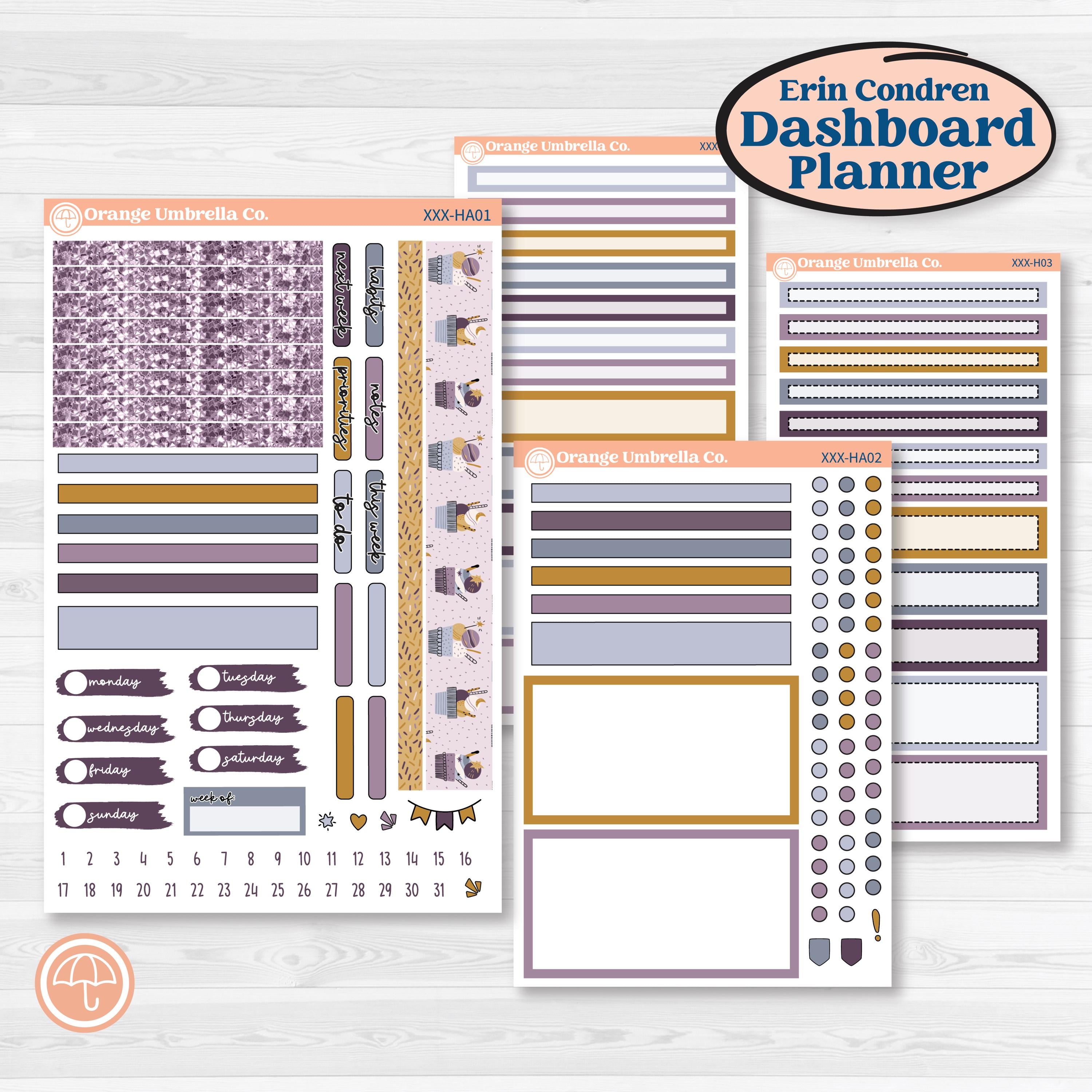 Ice Cream Celestial Kit | Erin Condren Weekly Dashboard Planner Kit Stickers | Scoops of Jupiter | KIT-402-HA