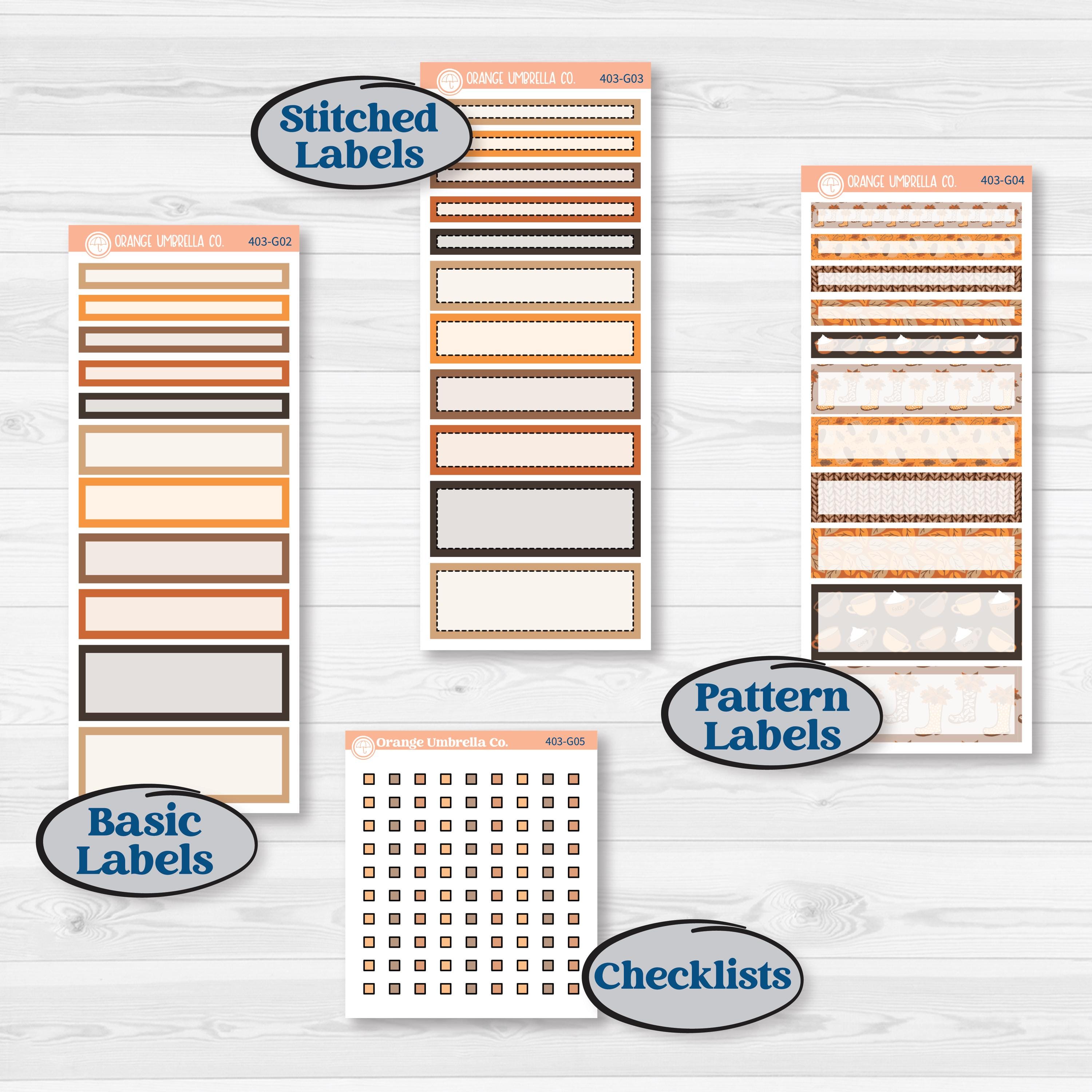 Fall Leaves Autumn Kit | A5 Compact Vertical Planner Kit Stickers for Erin Condren | All Fall Down | KIT-403-G