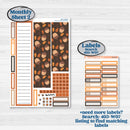 Fall Leaves Autumn Kit | Laurel Denise Softbound Monthly Planner Sticker Kit | Vertical & Horizontal | All Fall Down | KIT-403-QA
