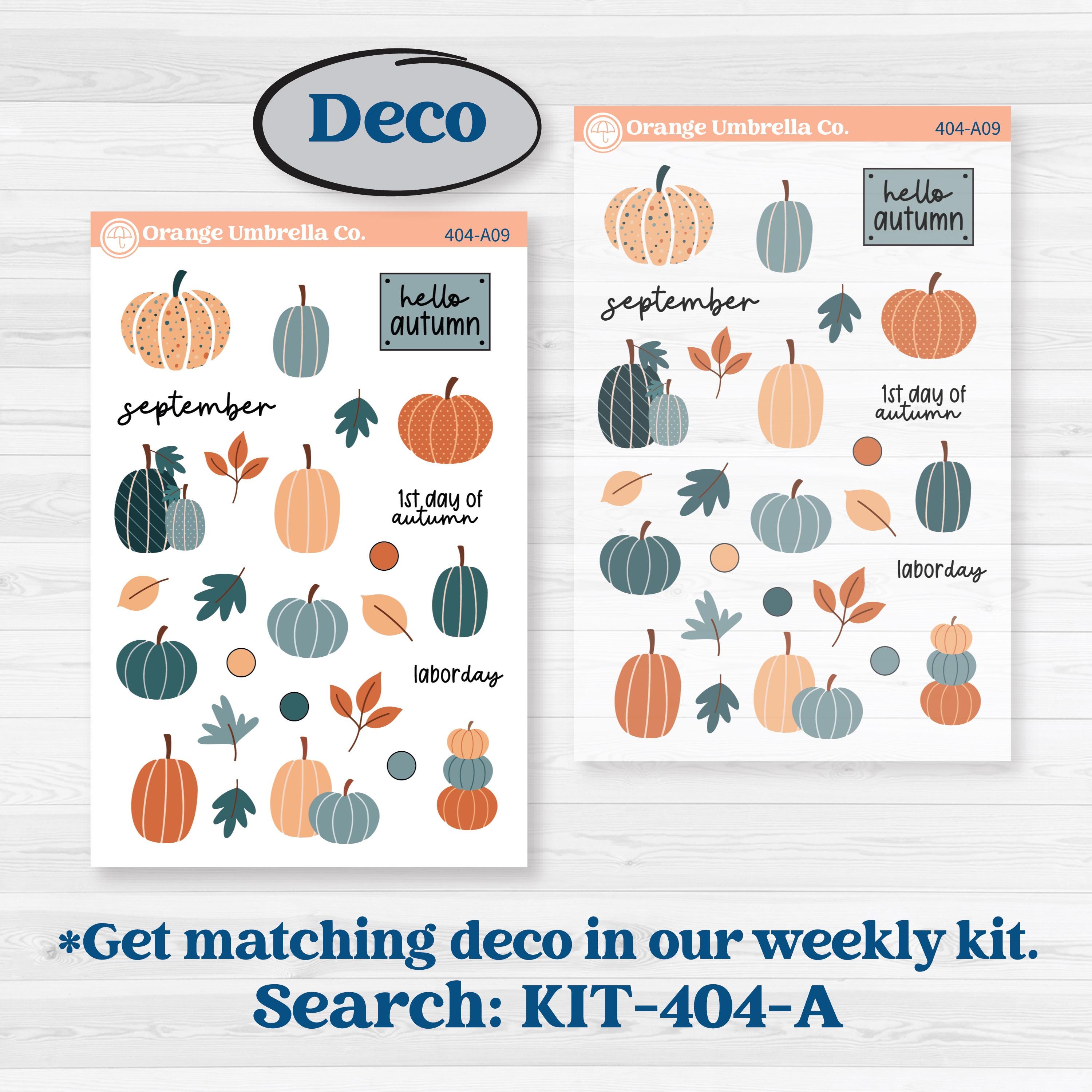 Bold Pumpkin Planner Kit | Freestyle Kit Any Planner Kit Stickers | Perfect Pumpkin | KIT-404-K