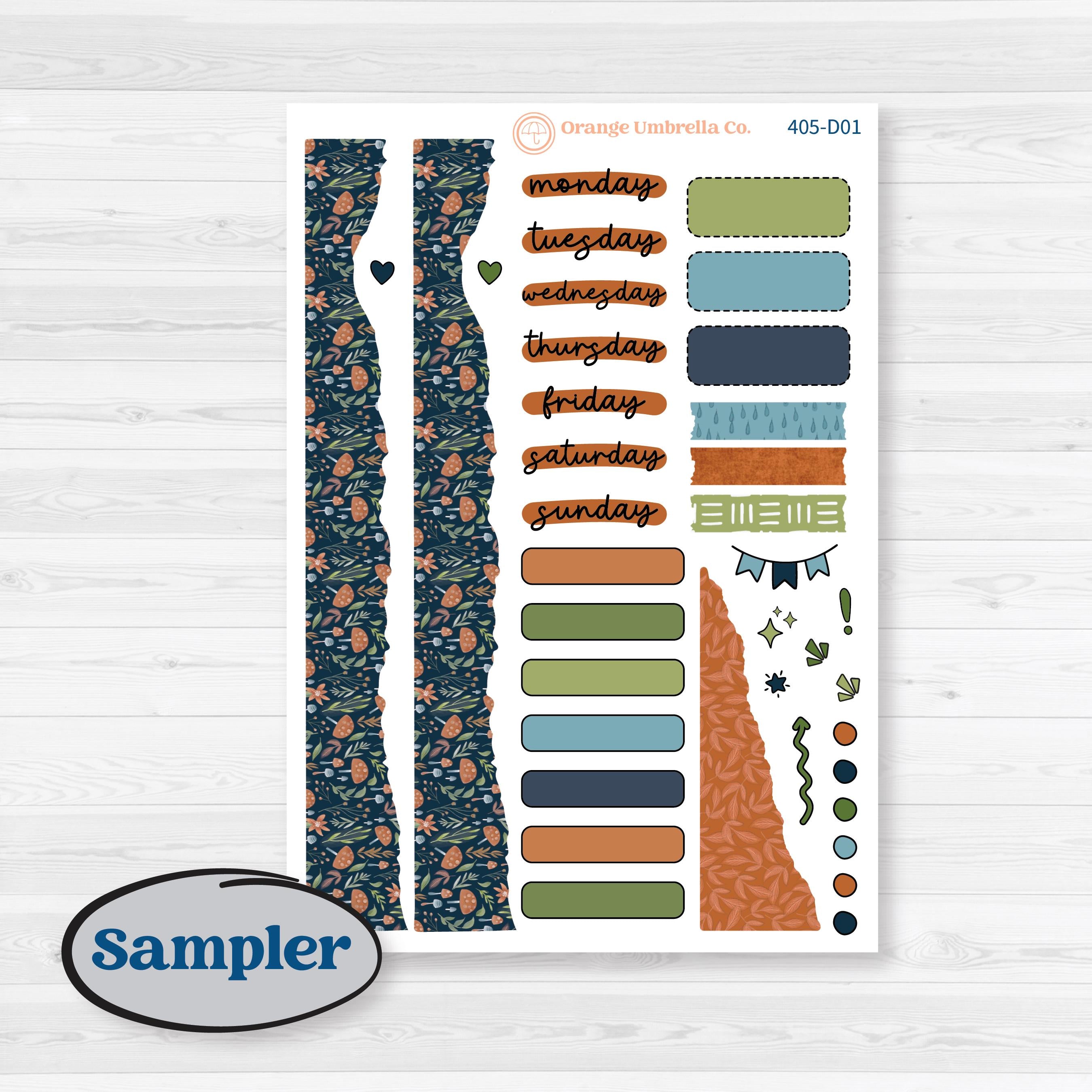Woodland Frog Planner Kit | Journaling Kit Planner Stickers | Cameron | KIT-405-D
