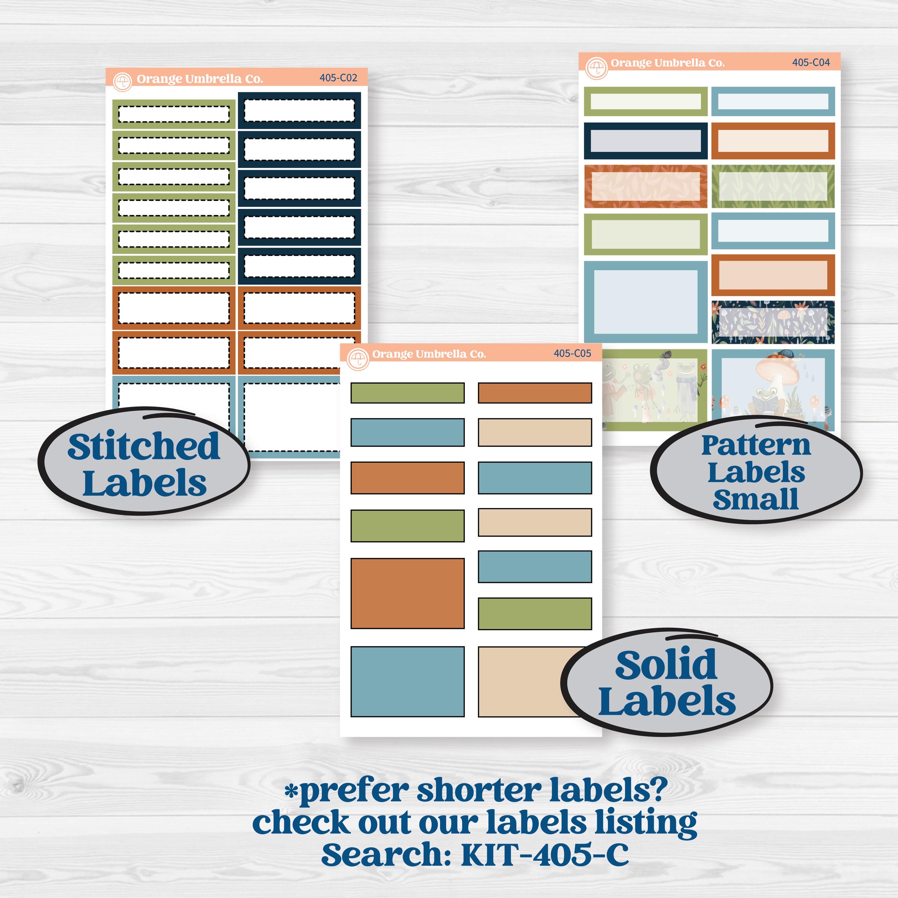 Woodland Frog Planner Kit | A5 Daily Duo Planner Kit Stickers | Cameron | KIT-405-L