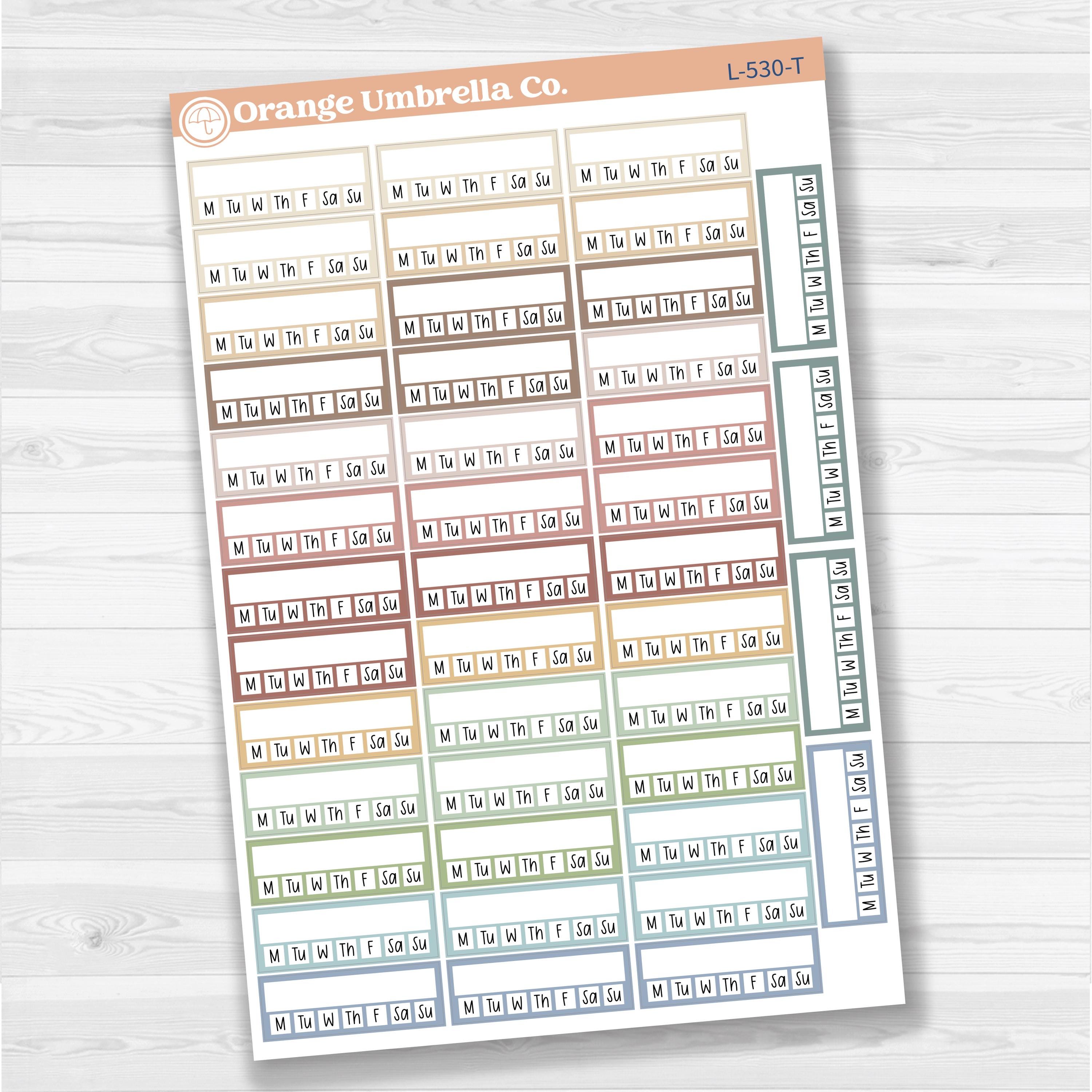 Habit Tracker Stickers | F17 | Planner Labels & Weekly Tracker Stickers | L-530