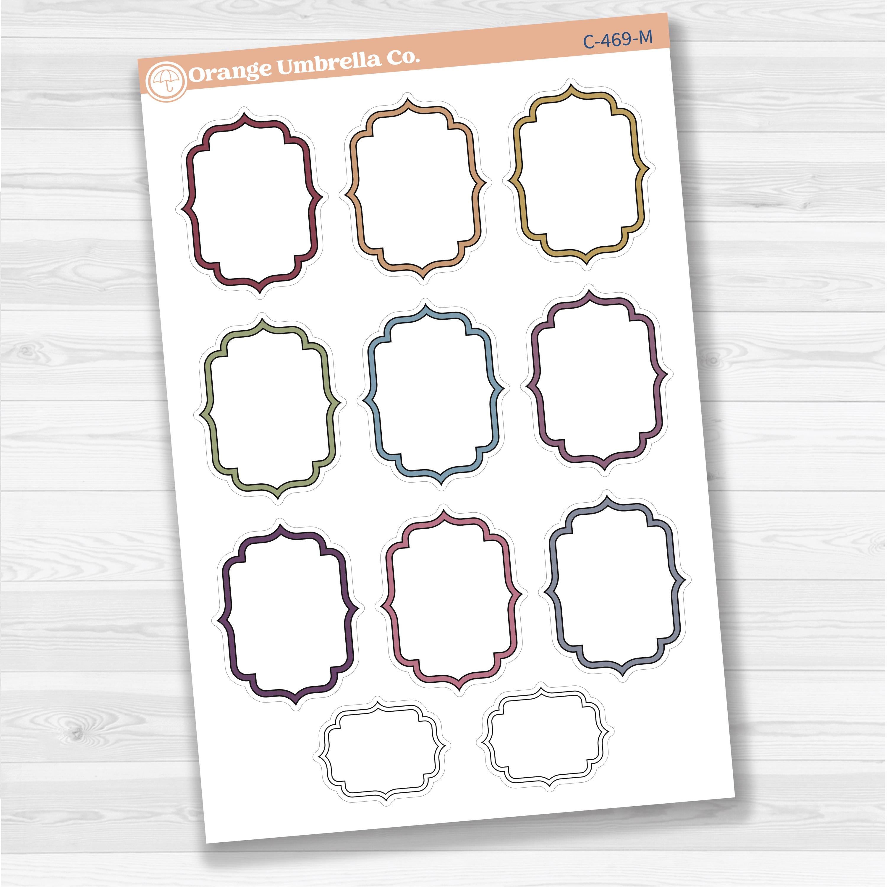 Large vintage plaque journaling note stickers in white matte — ideal for planners, scrapbooking, Bible journaling, and memory keeping.