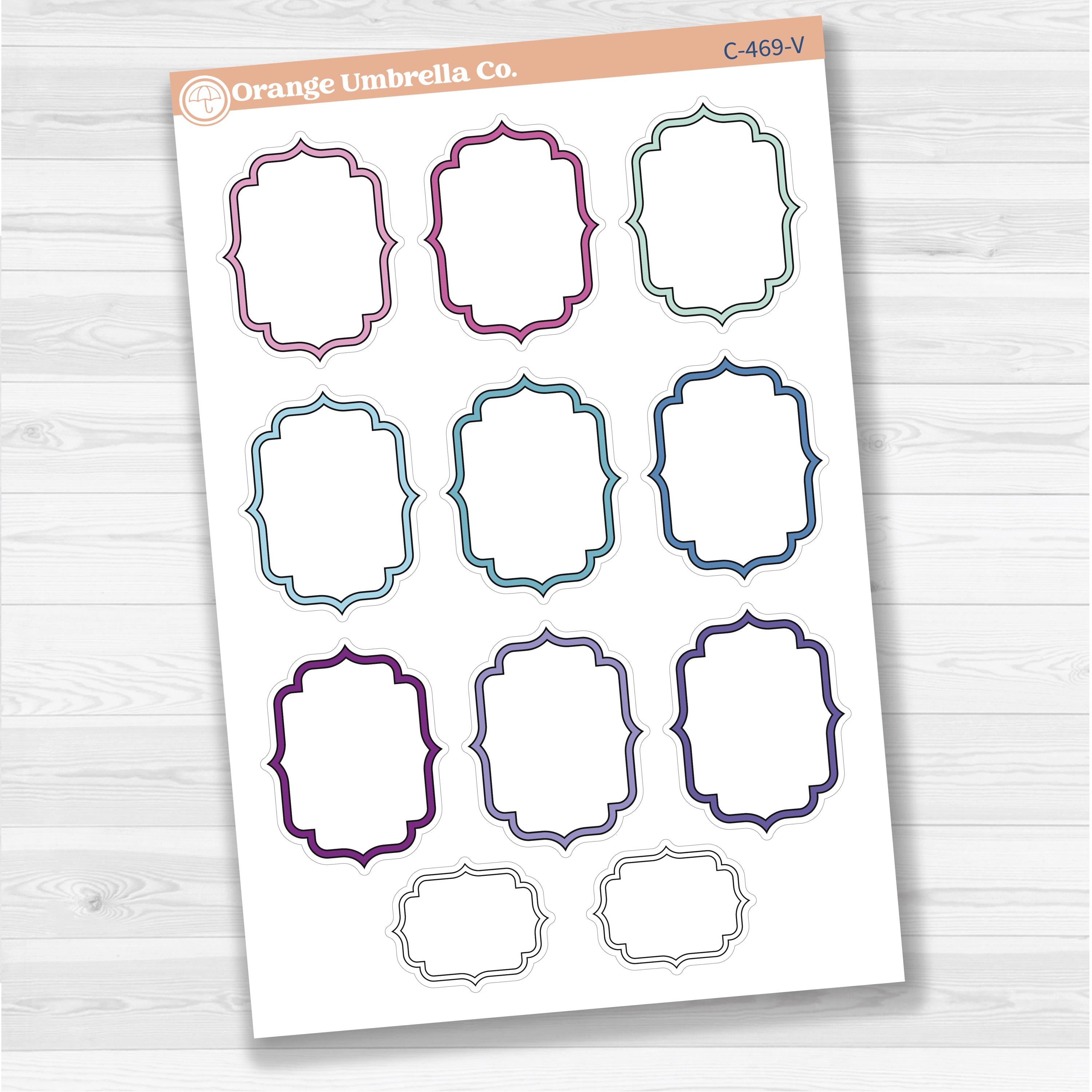 Large vintage plaque journaling note stickers in white matte — ideal for planners, scrapbooking, Bible journaling, and memory keeping.