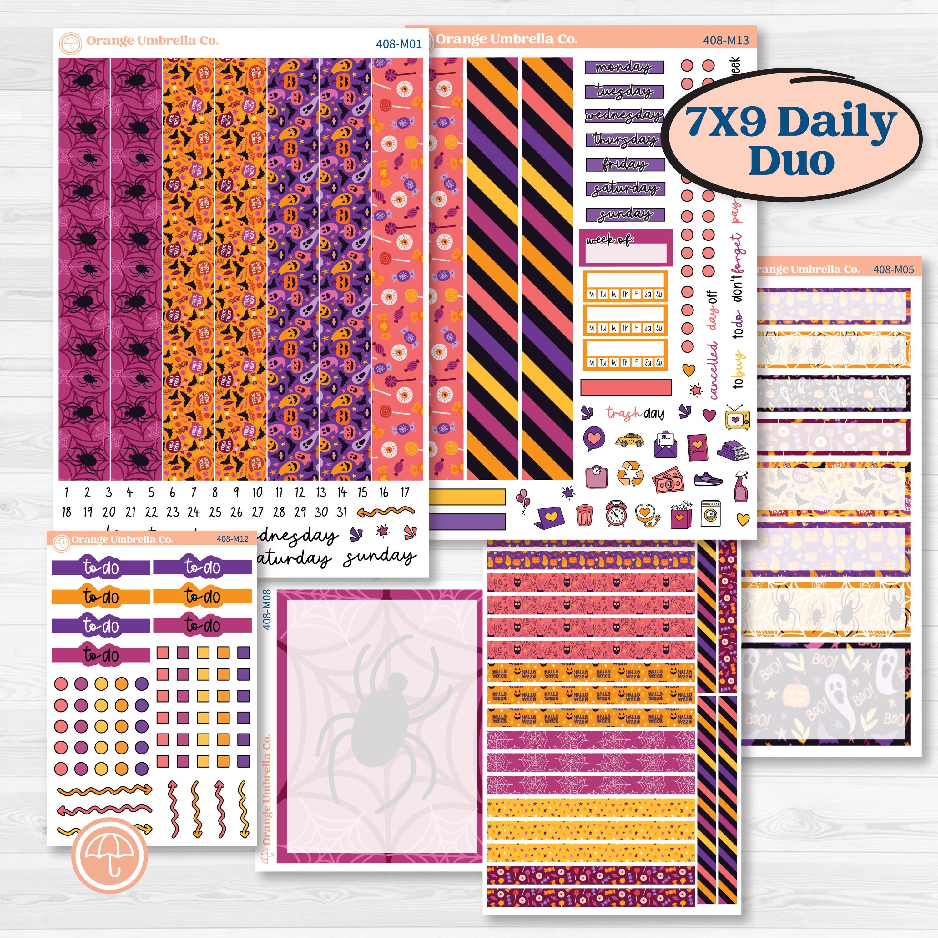Spooky Halloween Planner Kit | Cute October Stickers | Orange Umbrella Co.