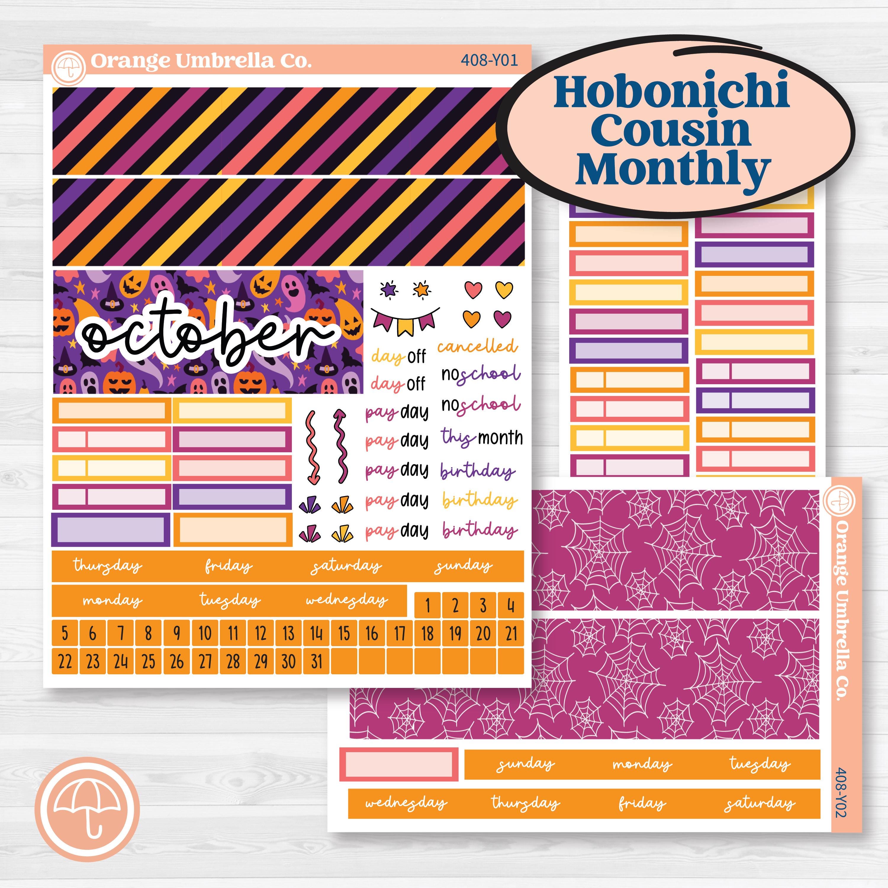 Spooky Halloween Planner Kit | Cute October Stickers | Orange Umbrella Co.
