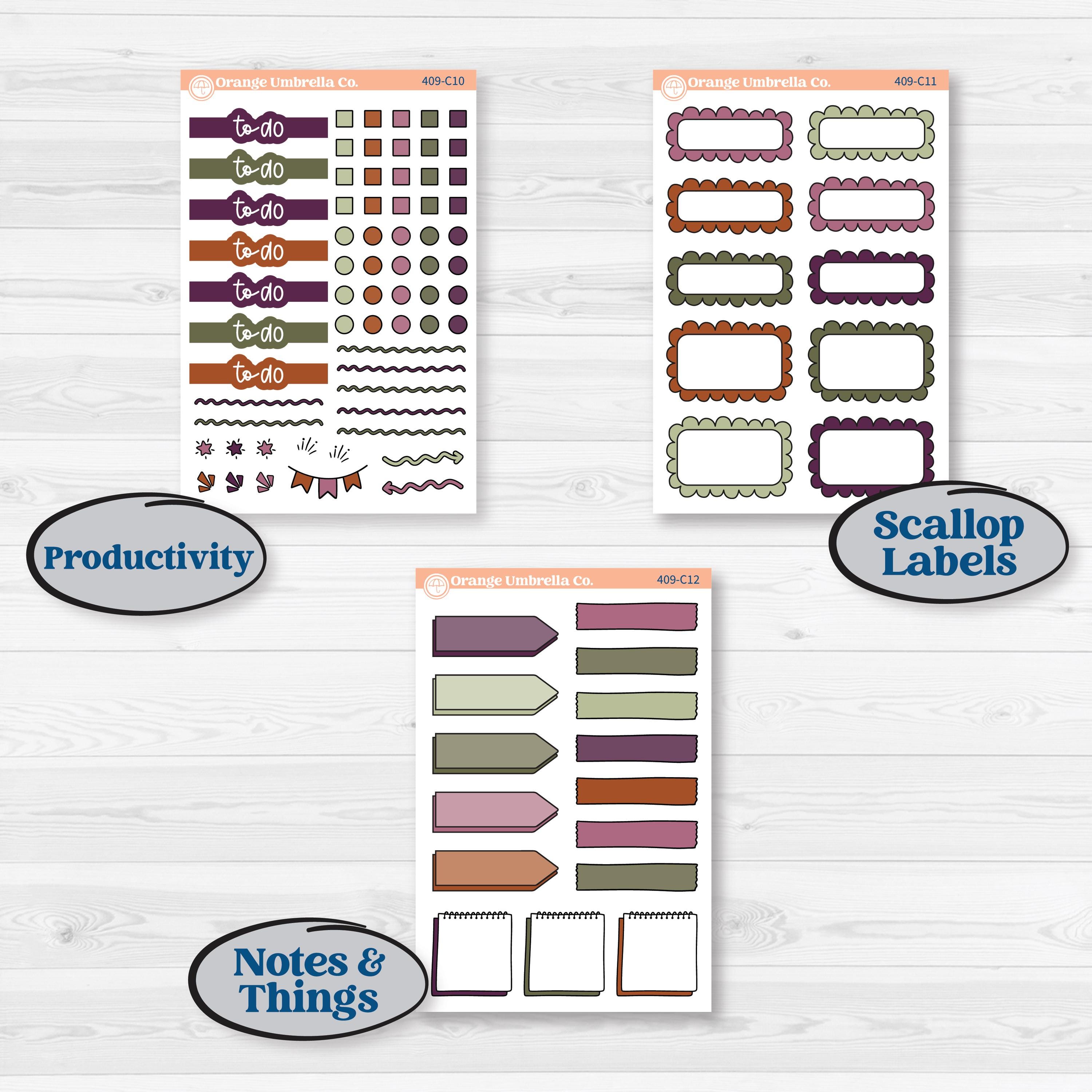 Autumn Reading Kit | Weekly Add-On Labels Planner Kit Stickers | Reading Season | KIT-409-C