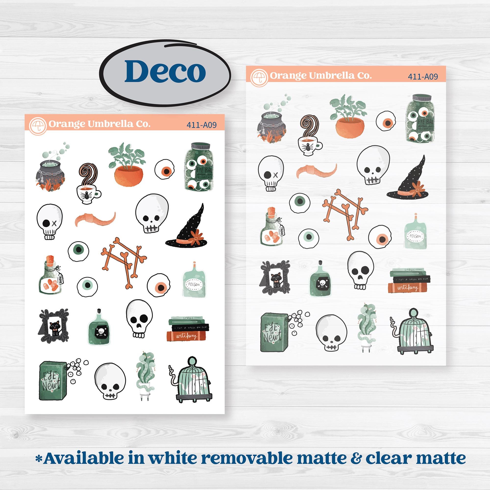 Spooky Halloween Kit | Weekly Sticker Kit for Vertical Planners like Erin Condren | Witch’s Brew | KIT-411-A