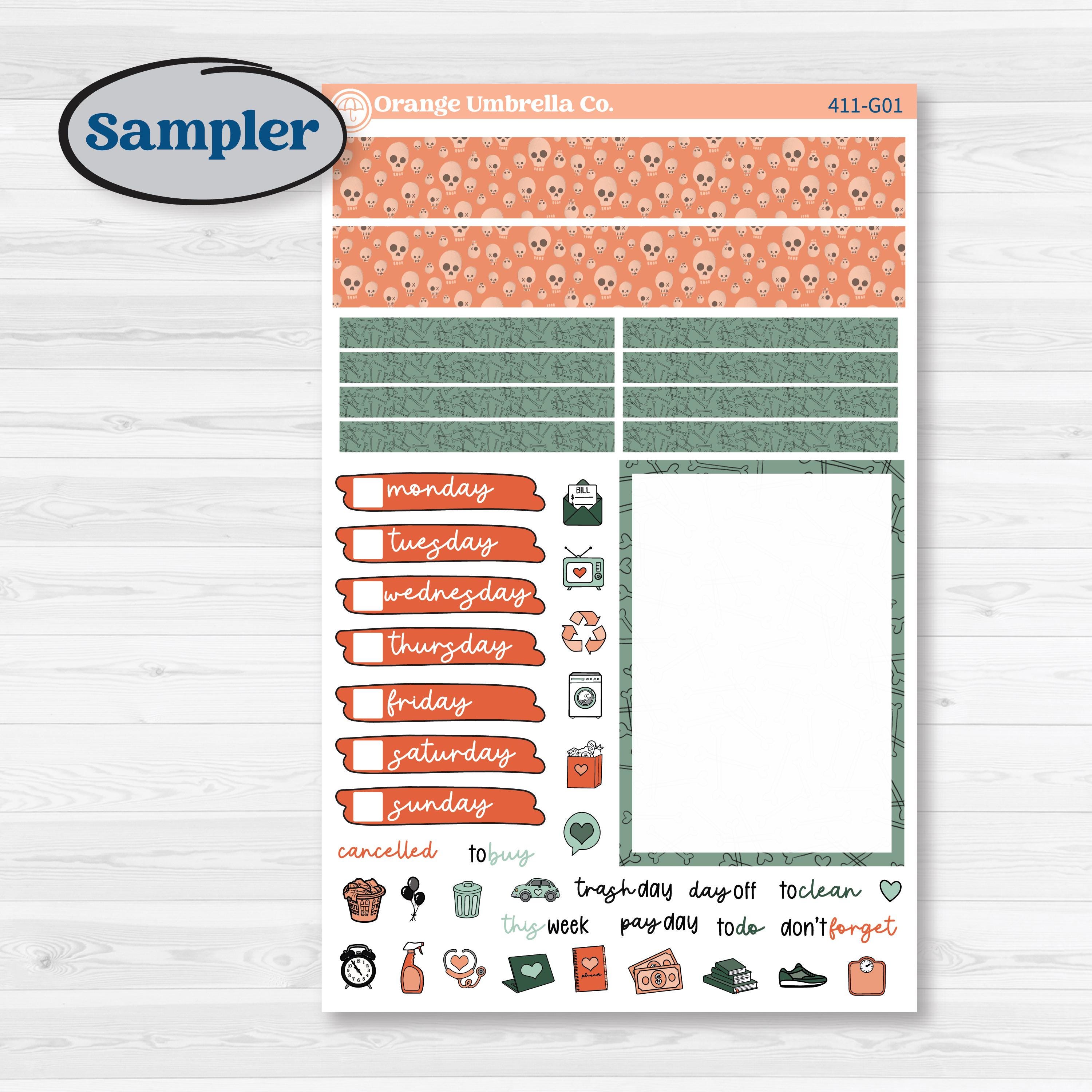 Spooky Halloween Kit | A5 Compact Vertical Planner Kit Stickers for Erin Condren | Witch’s Brew | KIT-411-G