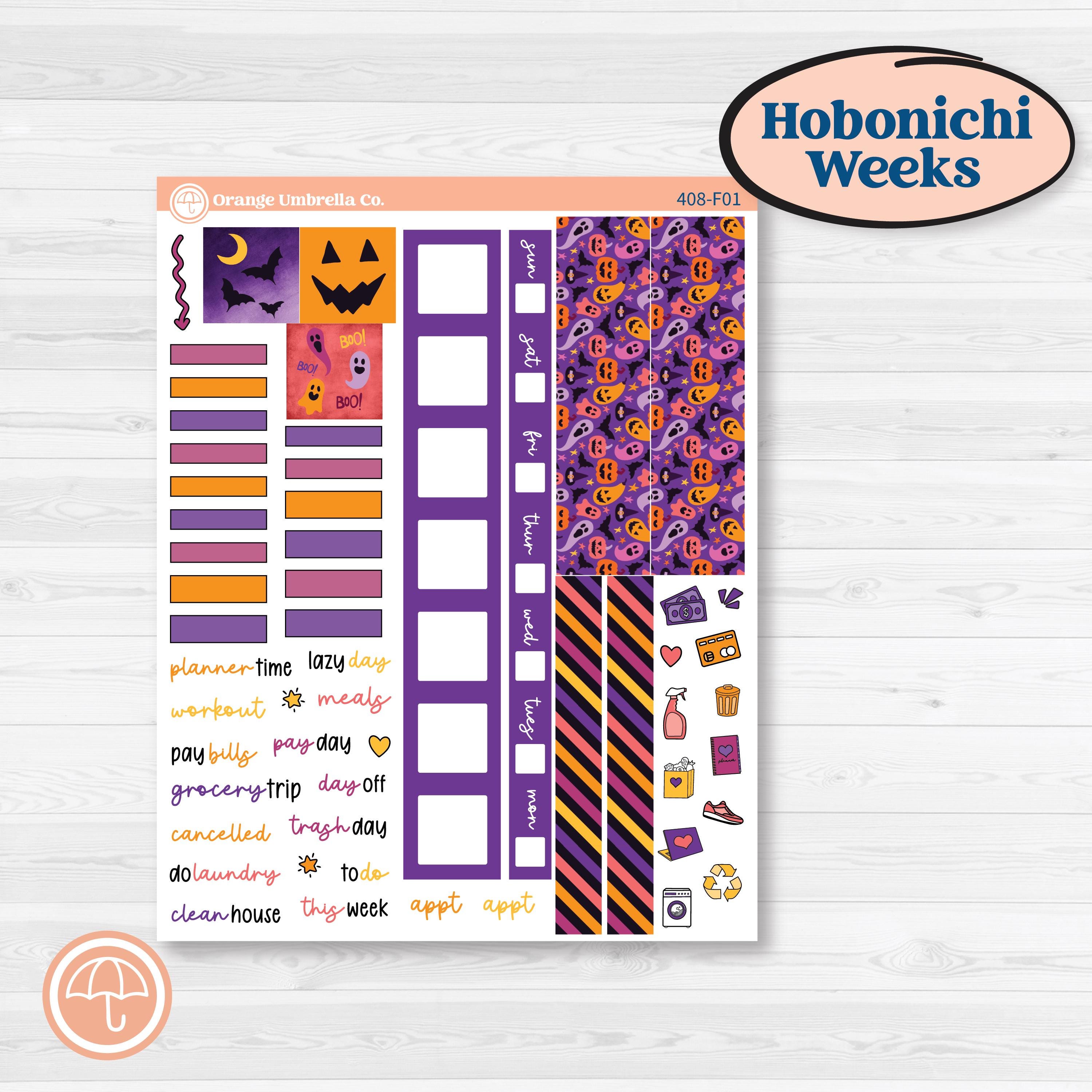 Spooky Halloween Planner Kit | Cute October Stickers | Orange Umbrella Co.